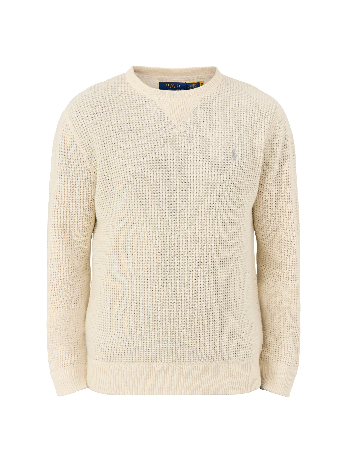 Textured Woolen Crew Knit Cream