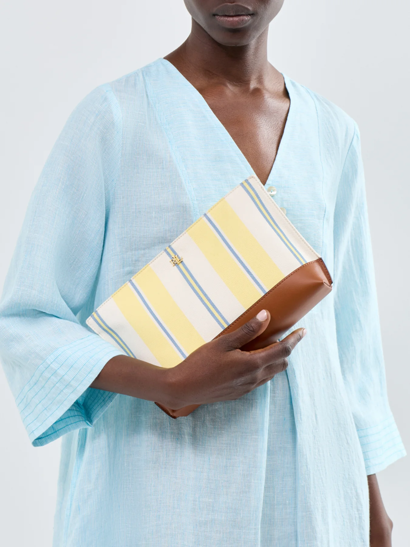 Top Zip Large Pouch Yellow - Image 2