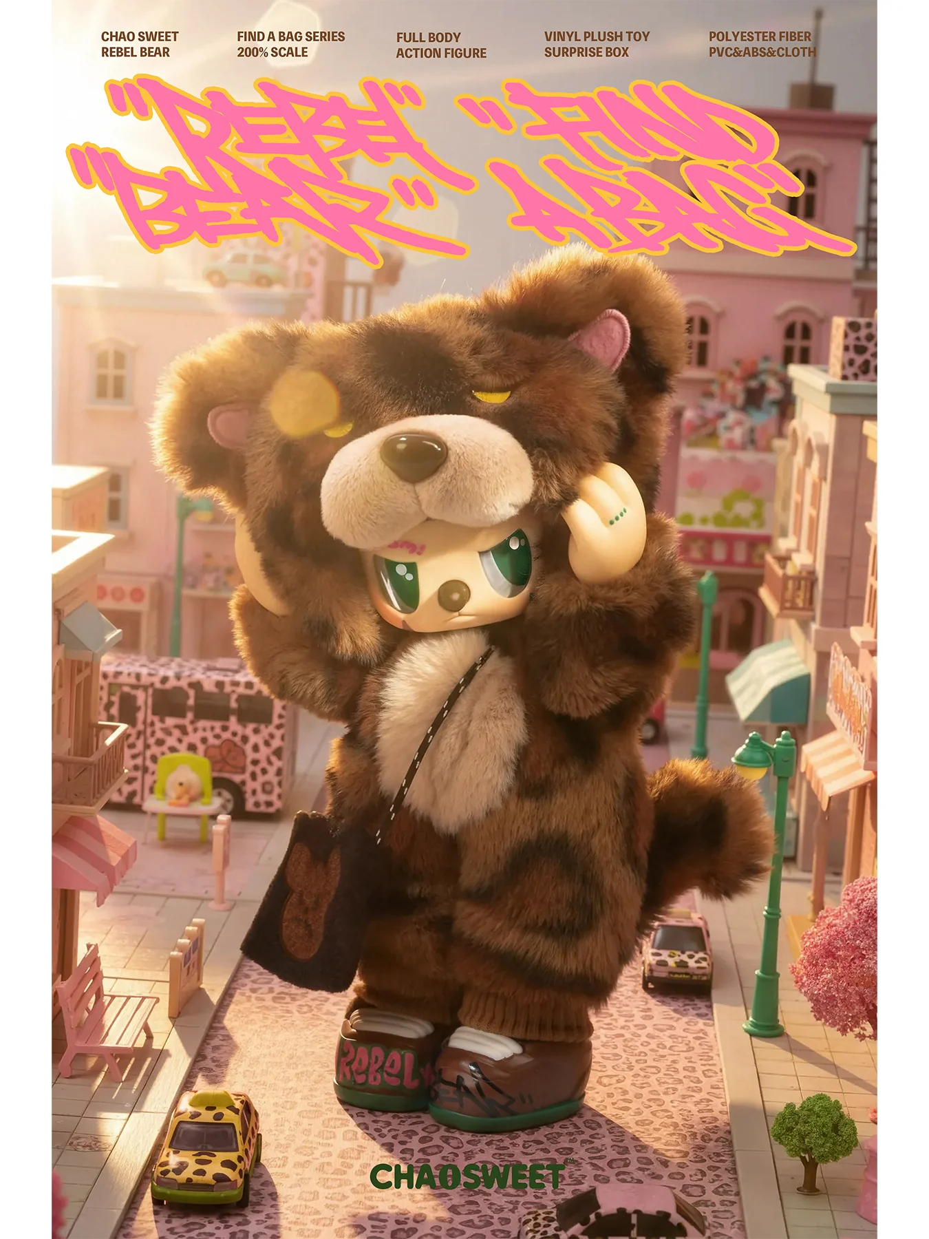 Kids’ Rebel Bear Plush Toy - Image 3
