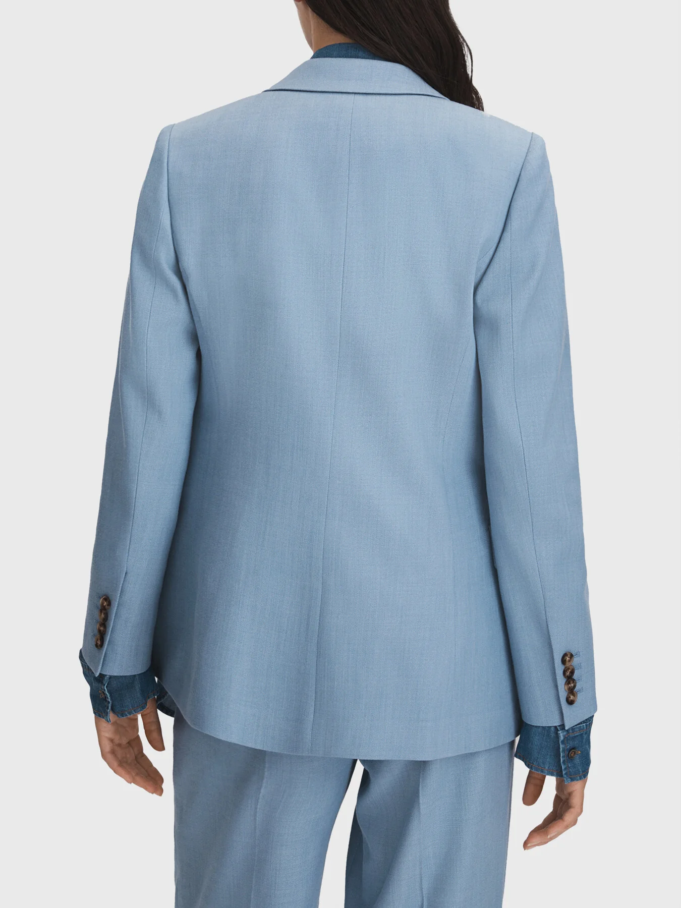 June Tencel Blend Double Breasted Suit Blazer - Image 2