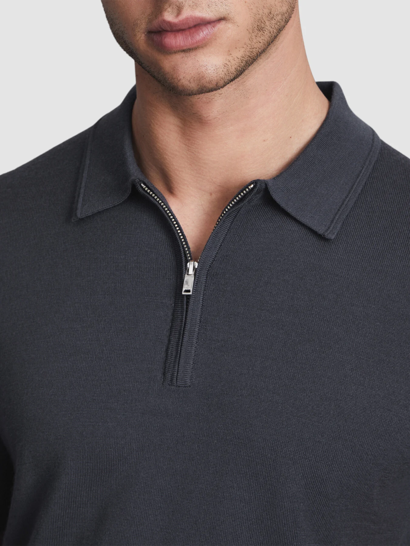 Maxwell Merino Wool Half-Zip Polo Shirt - Image 3