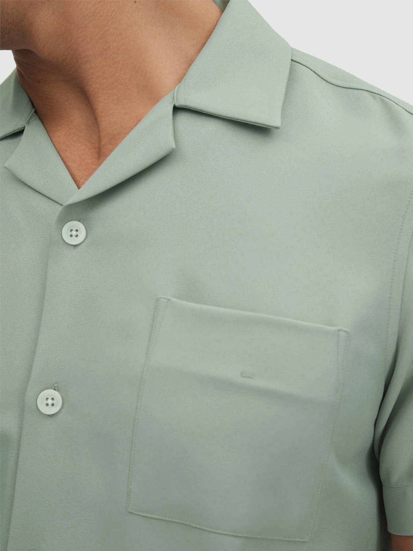 Tokyo Cuban Collar Button-Through Shirt - Image 3