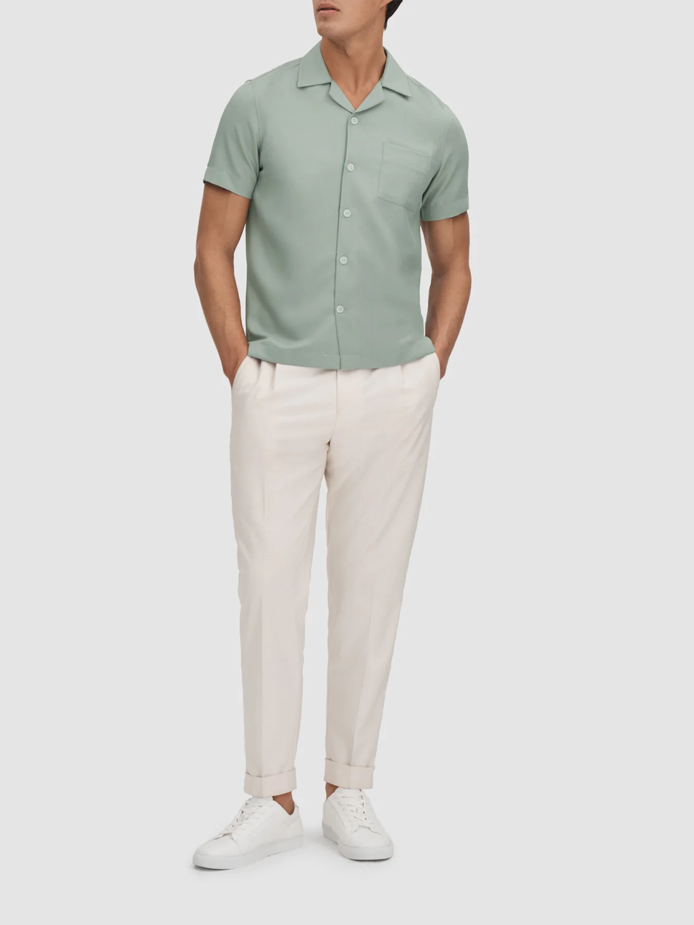 Tokyo Cuban Collar Button-Through Shirt - Image 4
