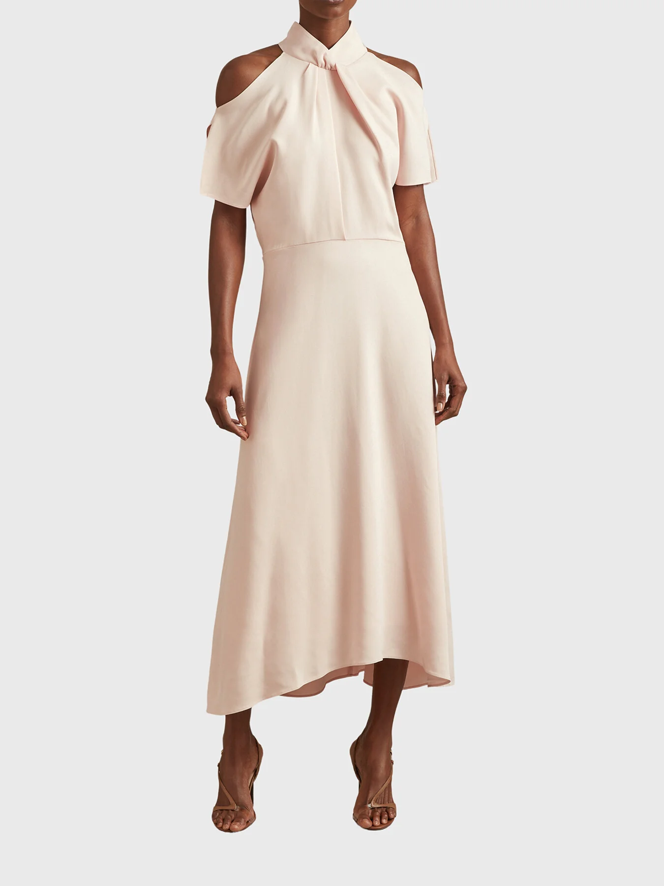 Andressa Twist Neck Cut-Out Midi Dress - Image 2