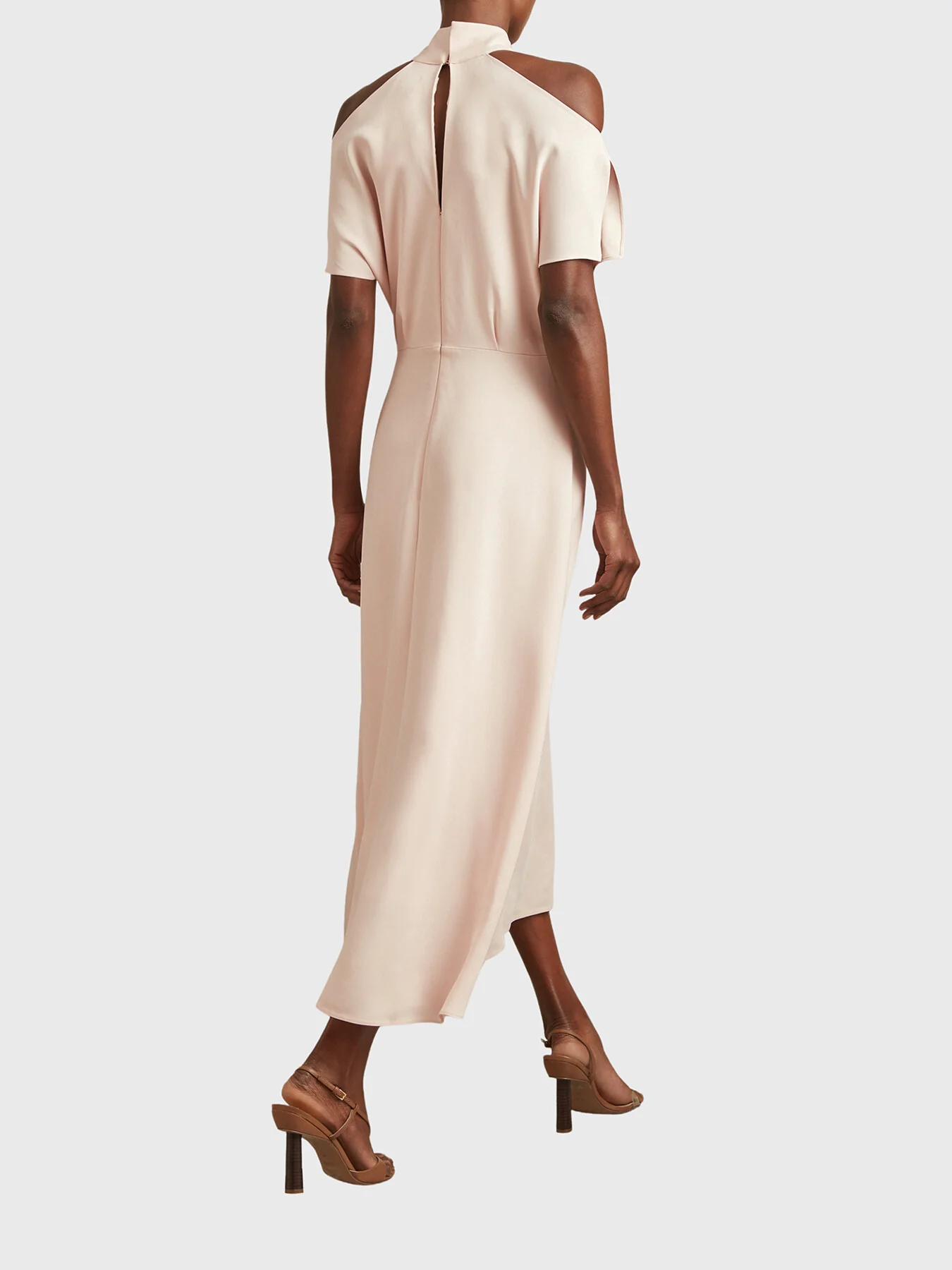 Andressa Twist Neck Cut-Out Midi Dress - Image 3