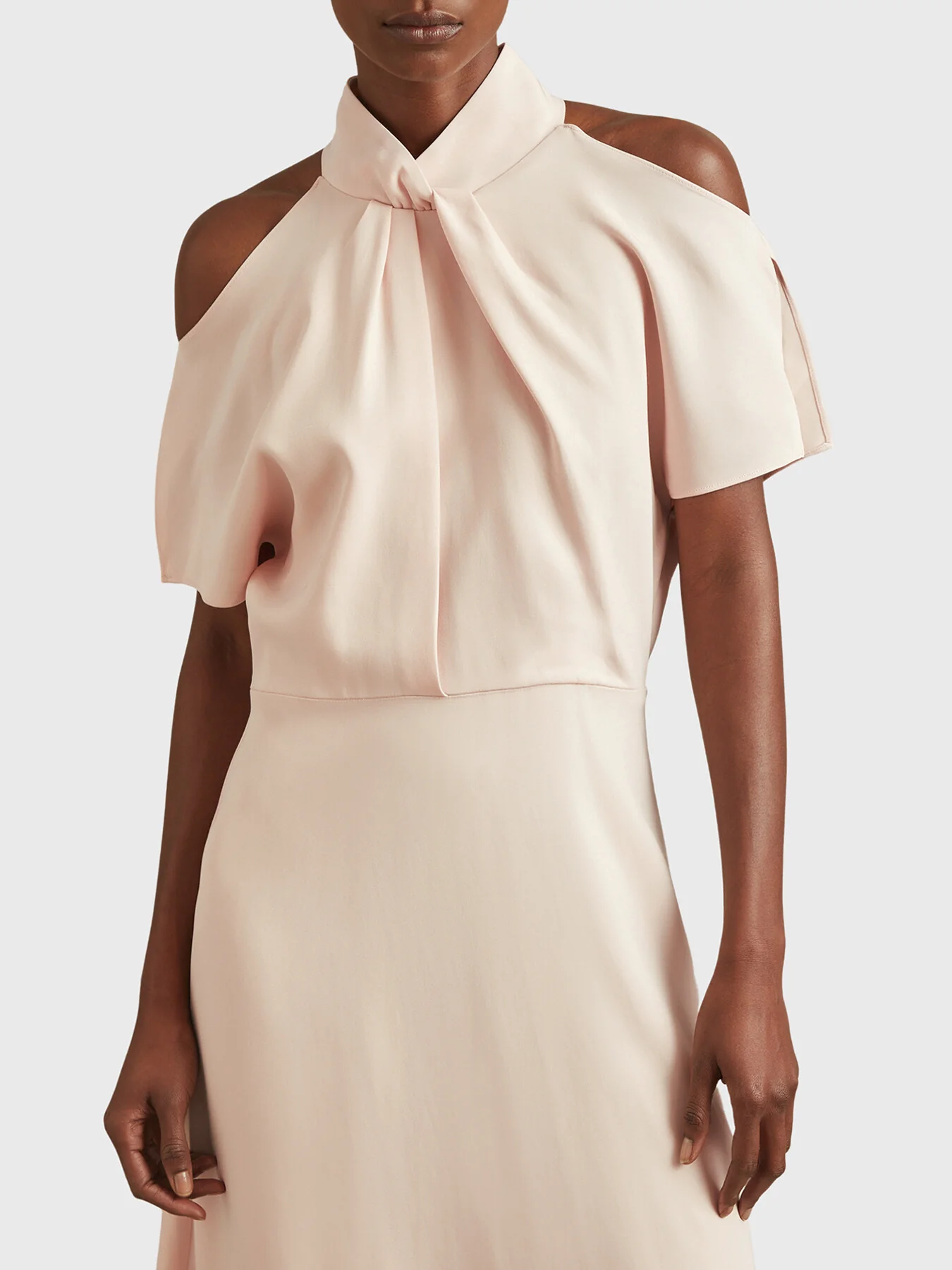 Andressa Twist Neck Cut-Out Midi Dress - Image 5