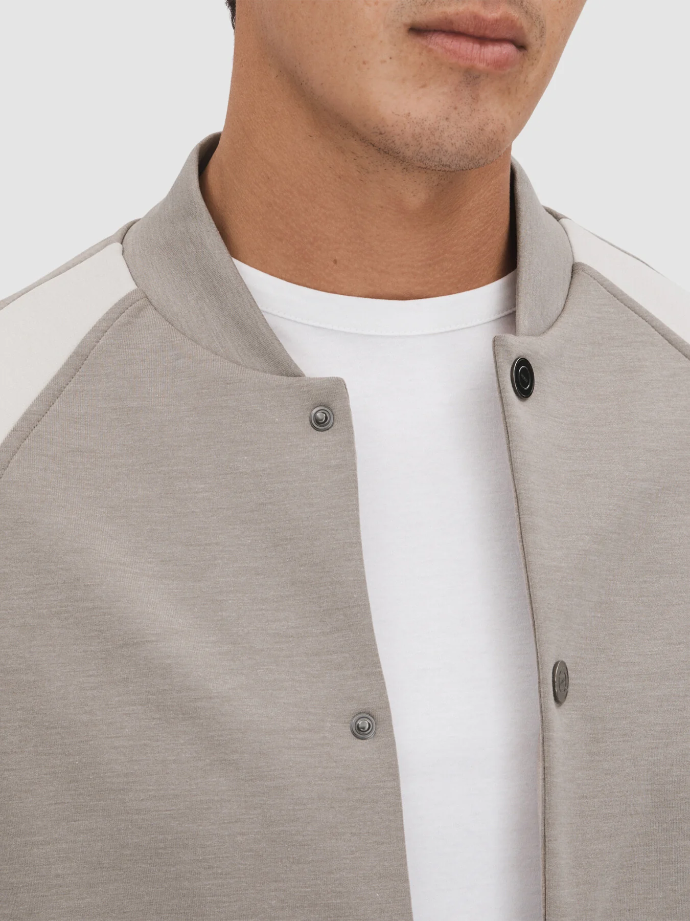 Pelham Colourblock Jersey Bomber Jacket - Image 3