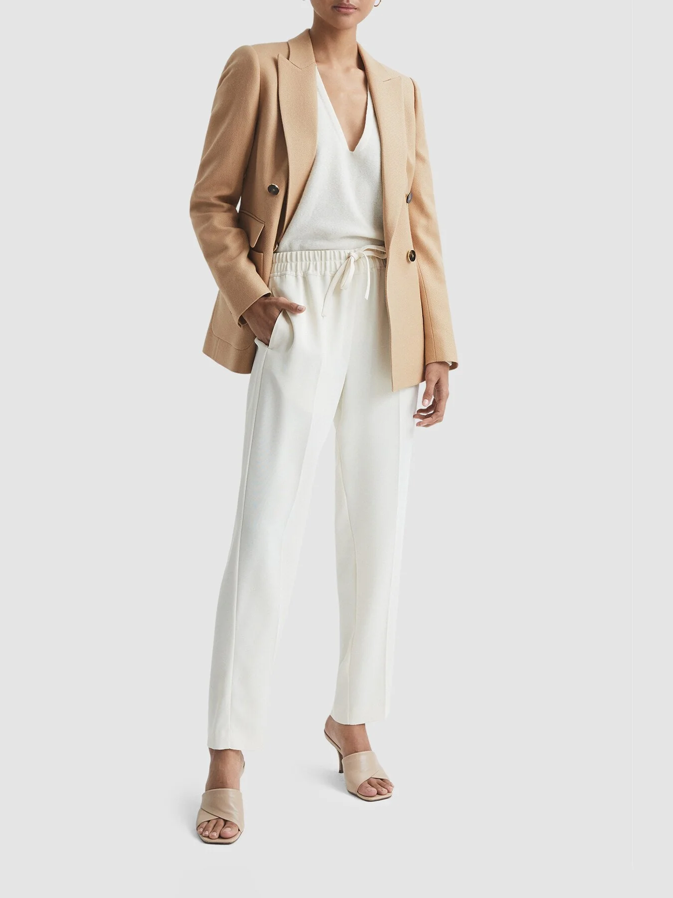Larsson Double Breasted Twill Blazer - Image 4