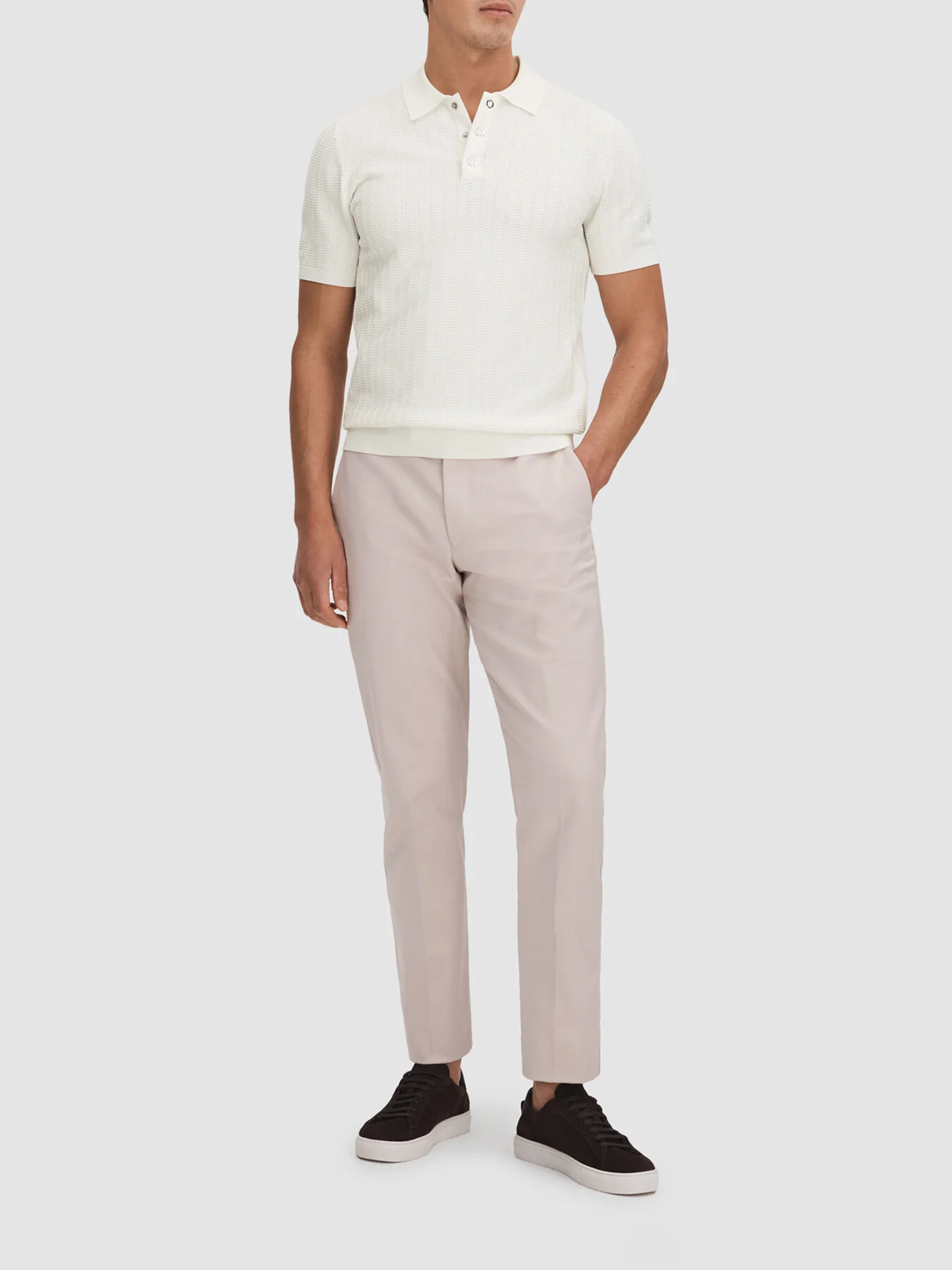 Pascoe Textured Modal Blend Polo Shirt - Image 4