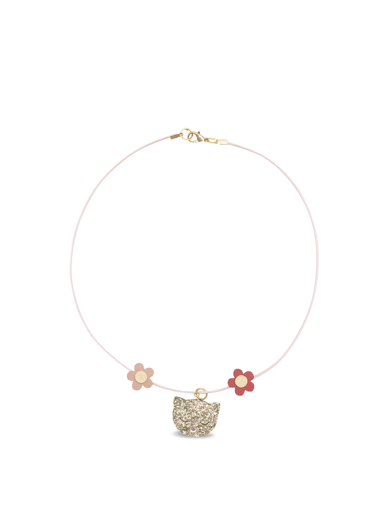 Clara Cat Necklace Pink