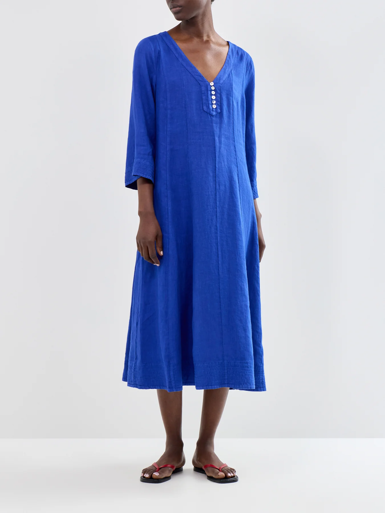 New Fine Linen LS Dress - Image 4