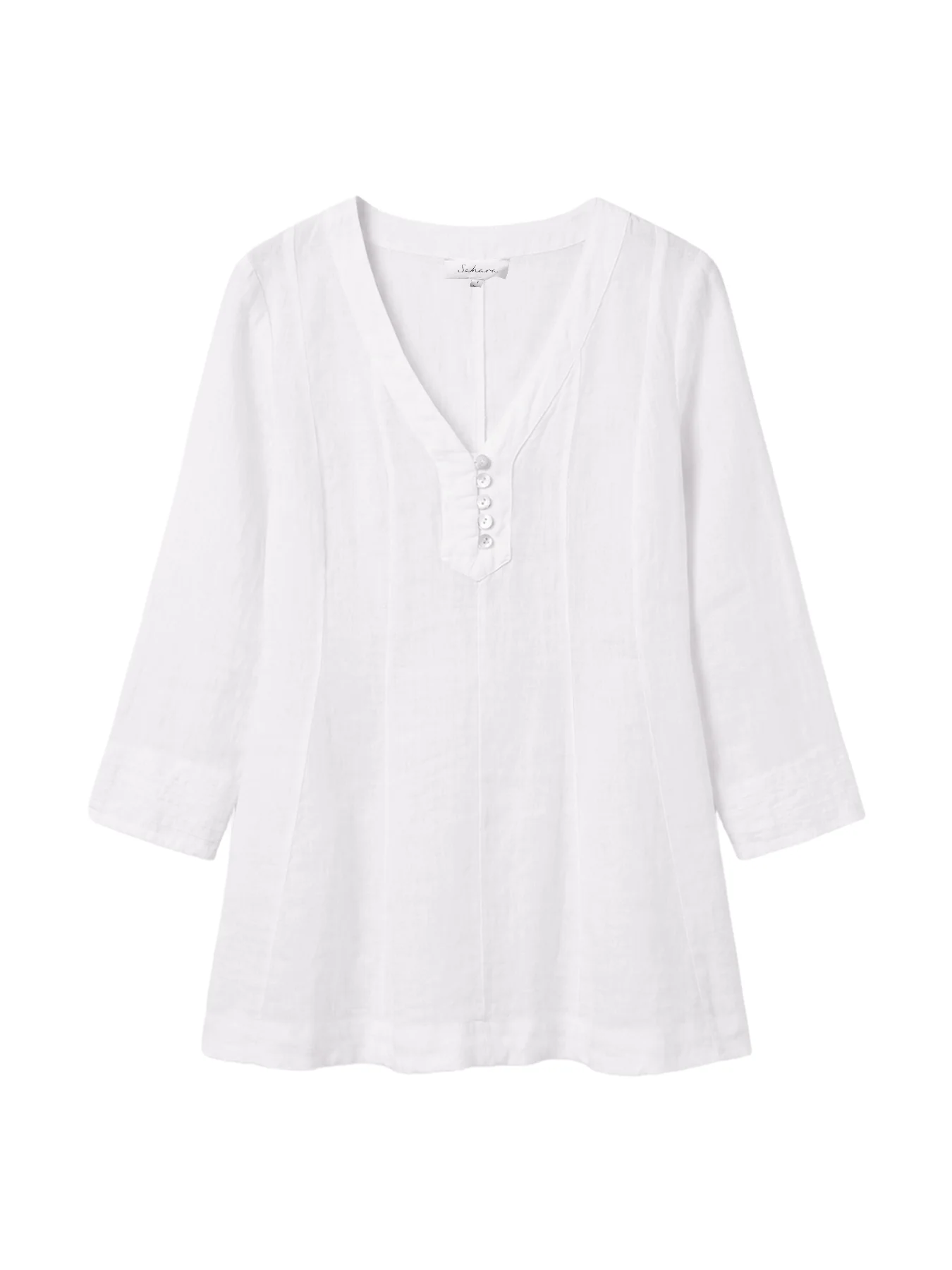 Fine Linen Tunic Shirt White
