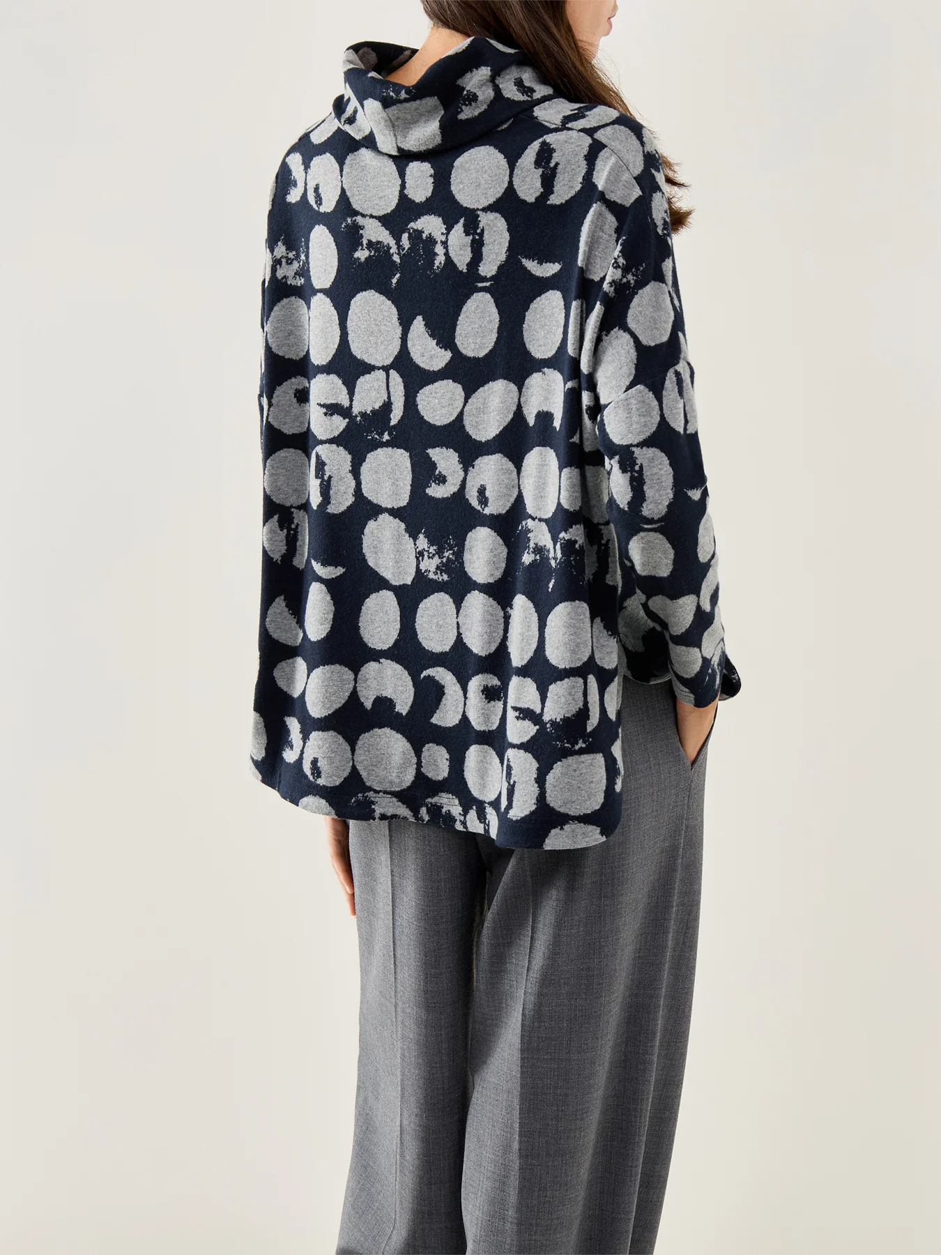 Textured Jersey Boxy Top Grey - Image 5