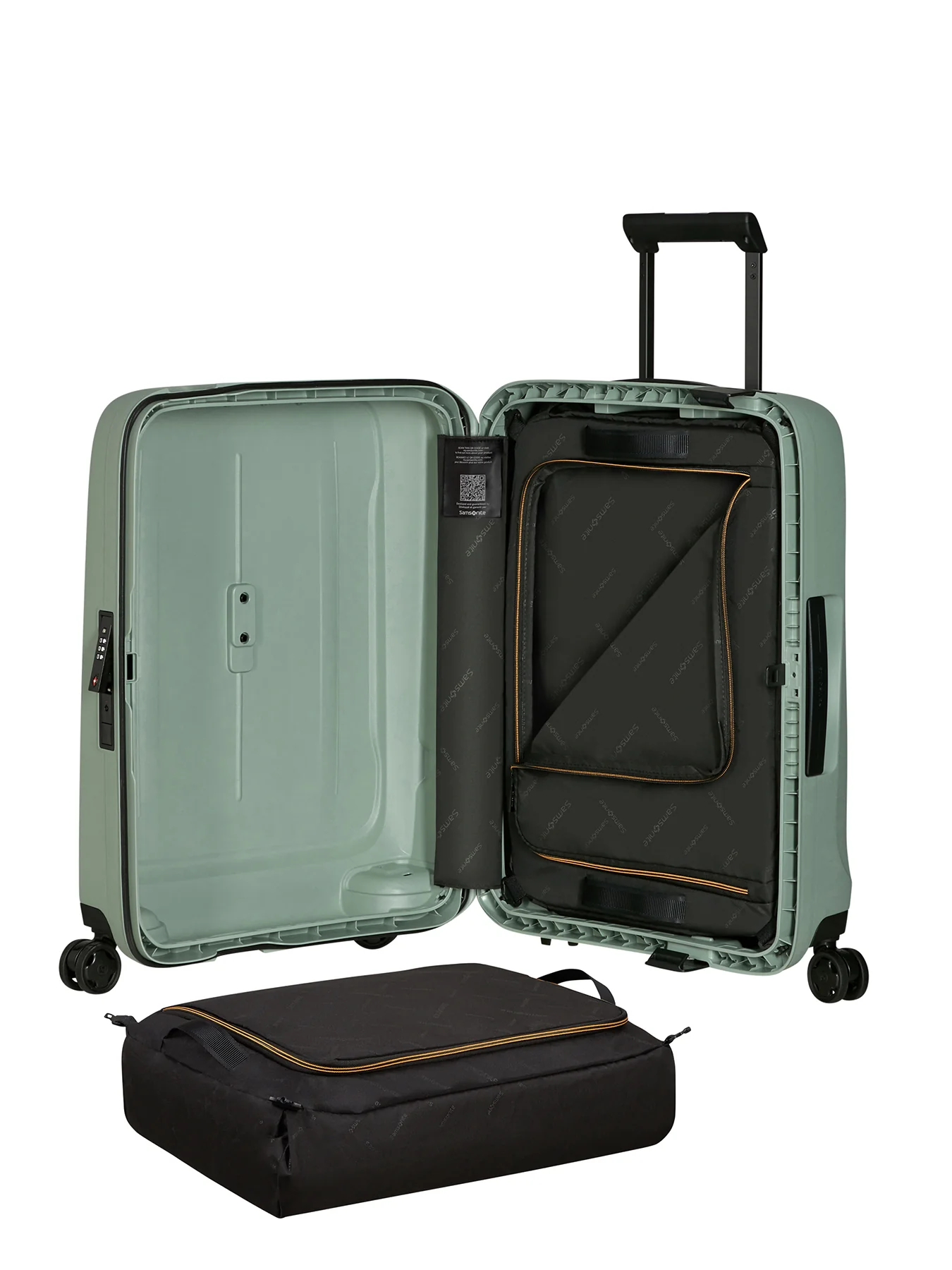 Essens Cabin Luggage Suitcase 55cm Green - Image 3
