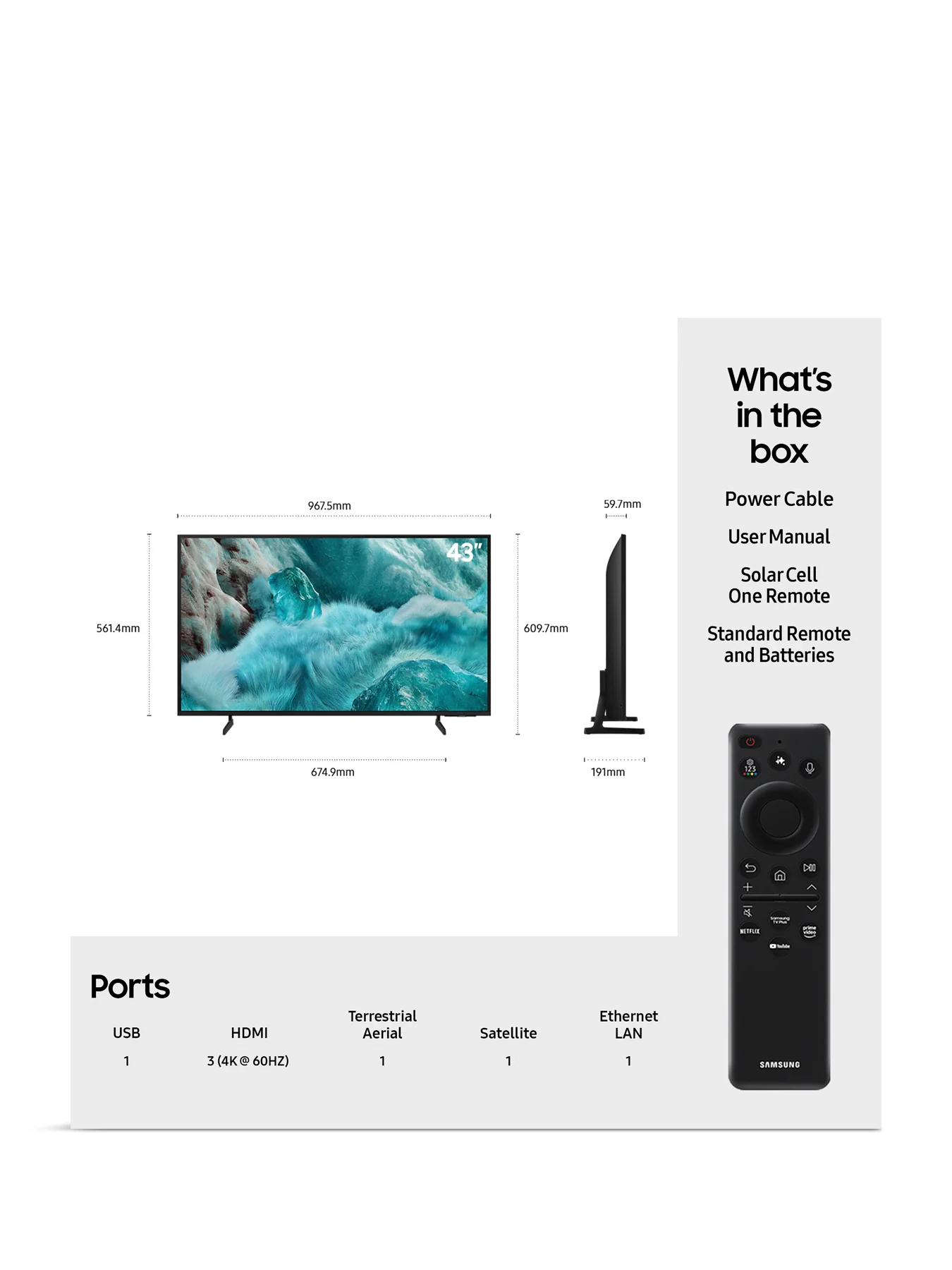 QE43Q7F 43 Inch QLED 4k Vision AI Smart TV (2025) - Image 4