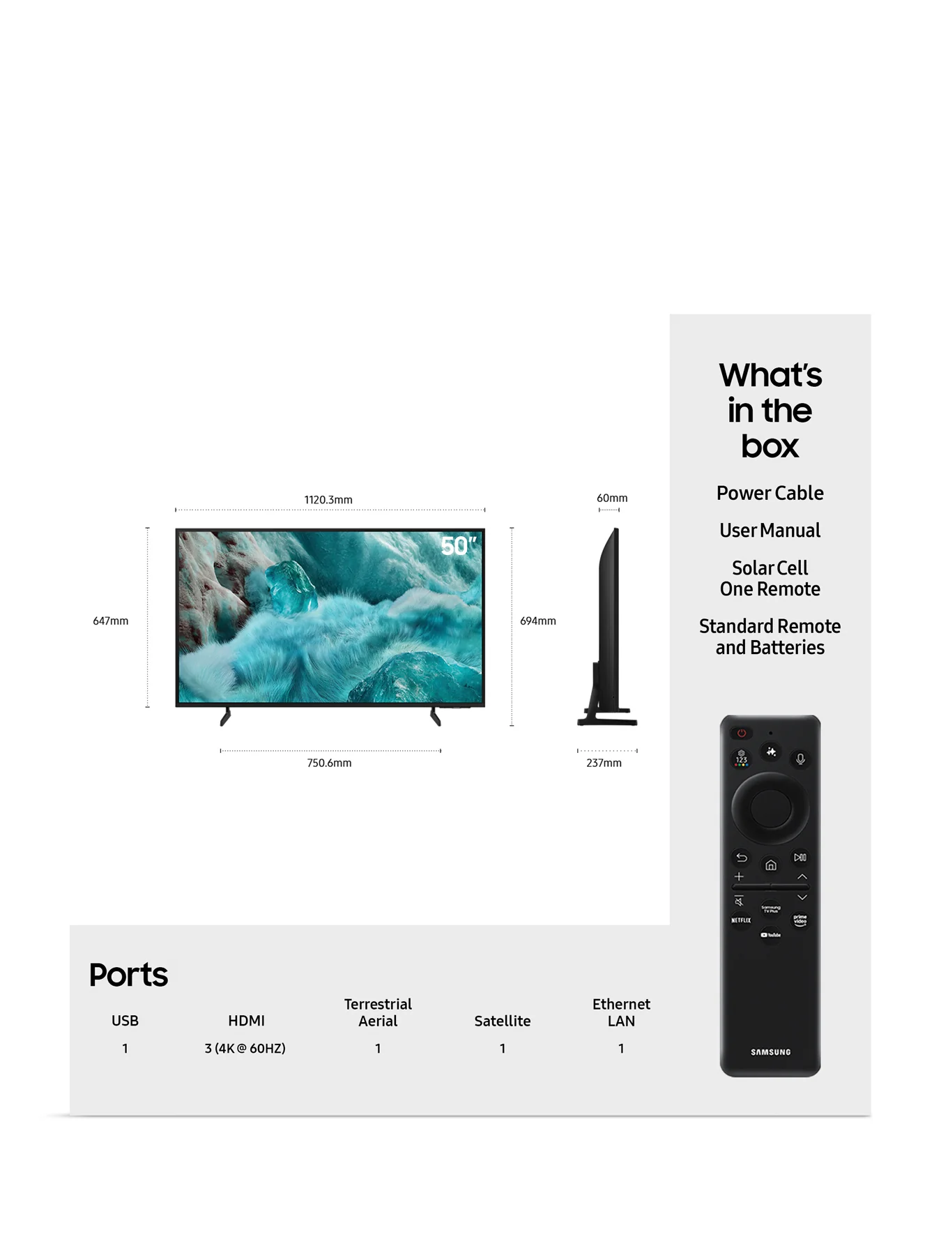 QE50Q7F 50 Inch QLED 4k Vision AI Smart TV (2025) - Image 4