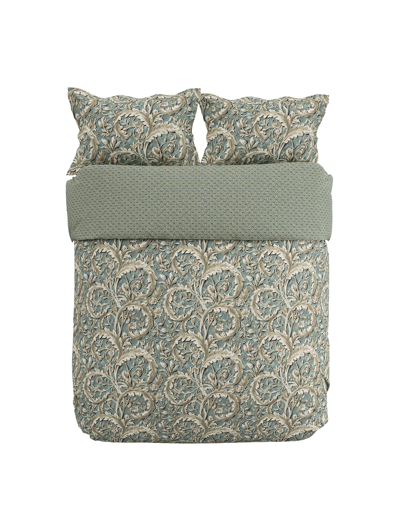 Tilia Cotton Percale Duvet Cover Set Soft Teal - Image 2