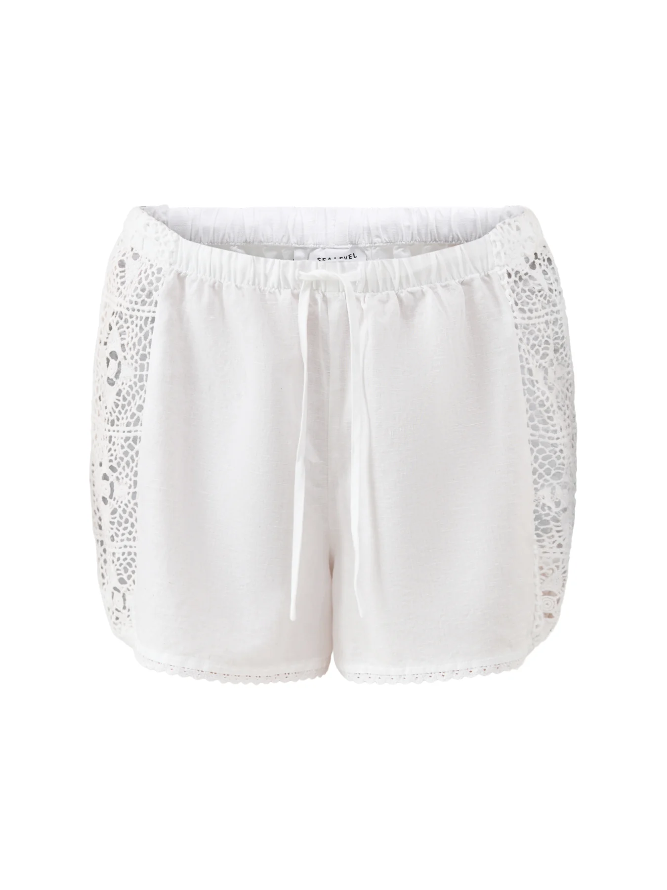 Linen Blend Boxer Shorts White