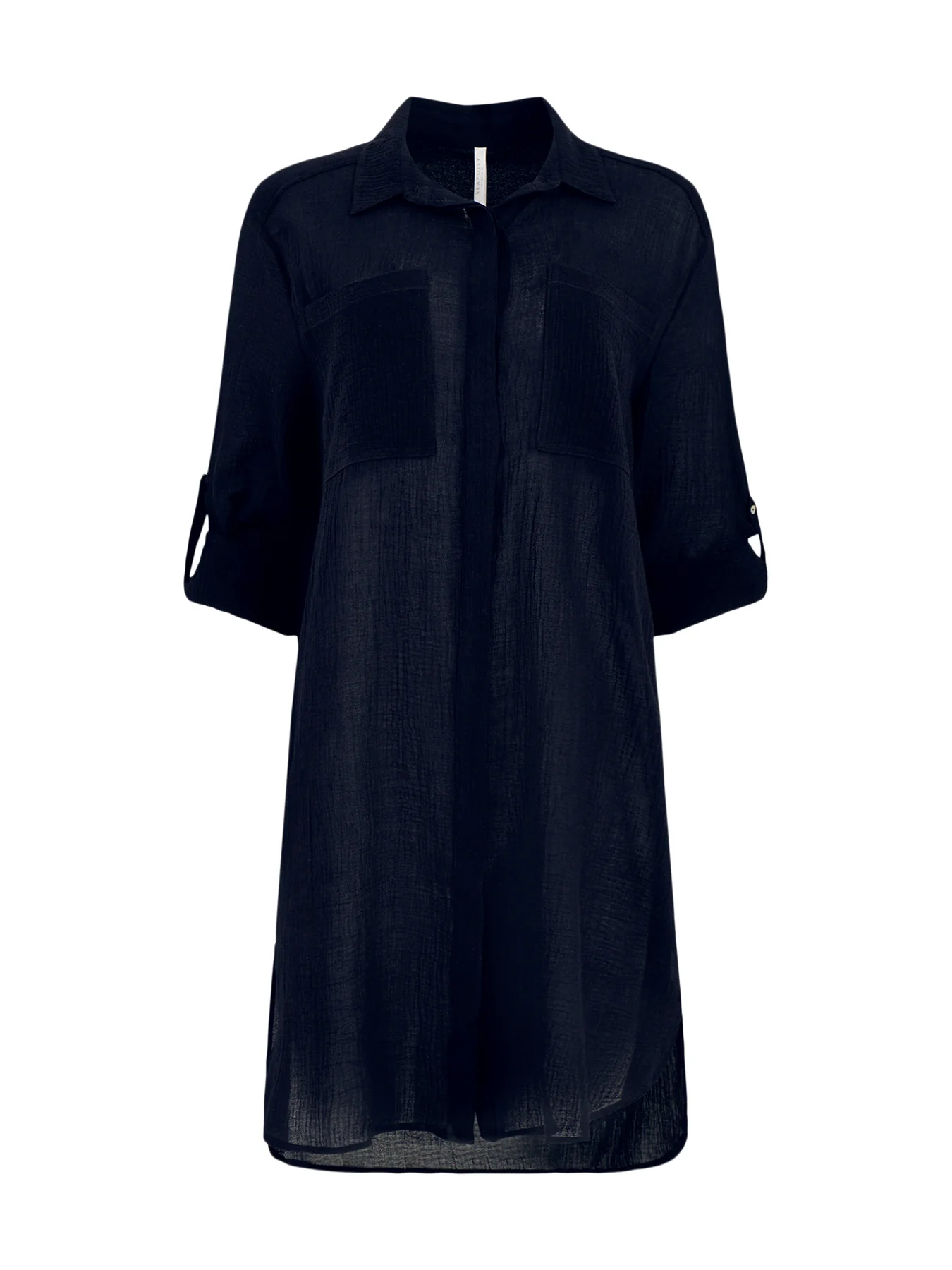 Crinkle Twill Beach Shirt Indigo
