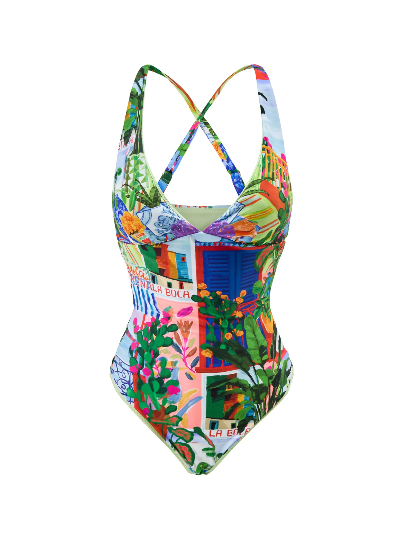 La Boca Deep V Neck One Piece