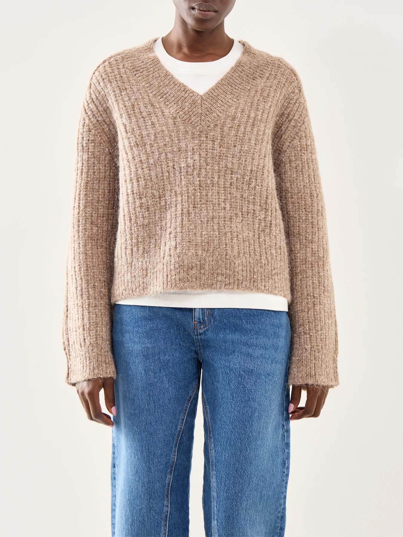 Anjuli V-Neck Knit Bordeaux - Image 4