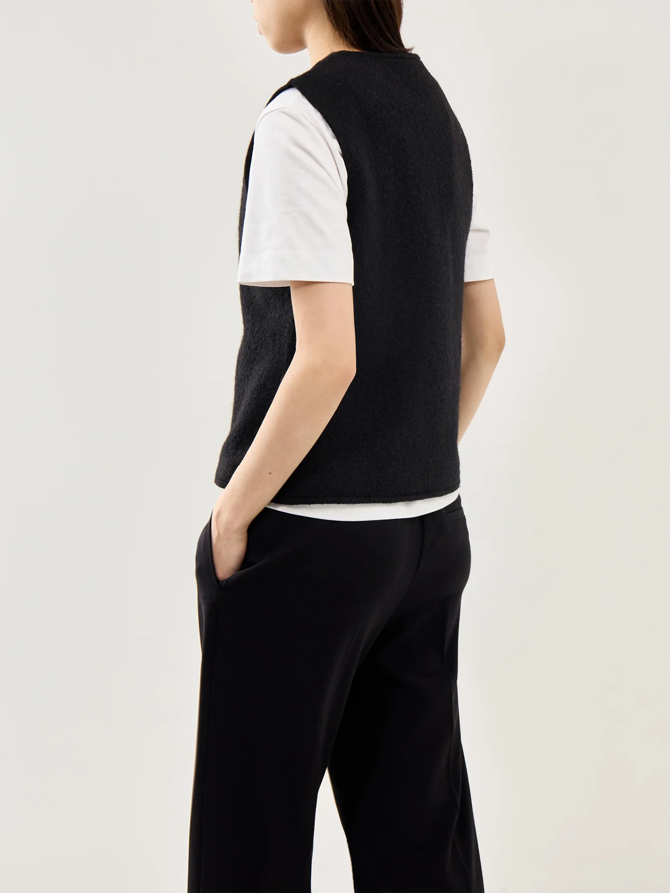 Darla Knit Button Vest Black - Image 5