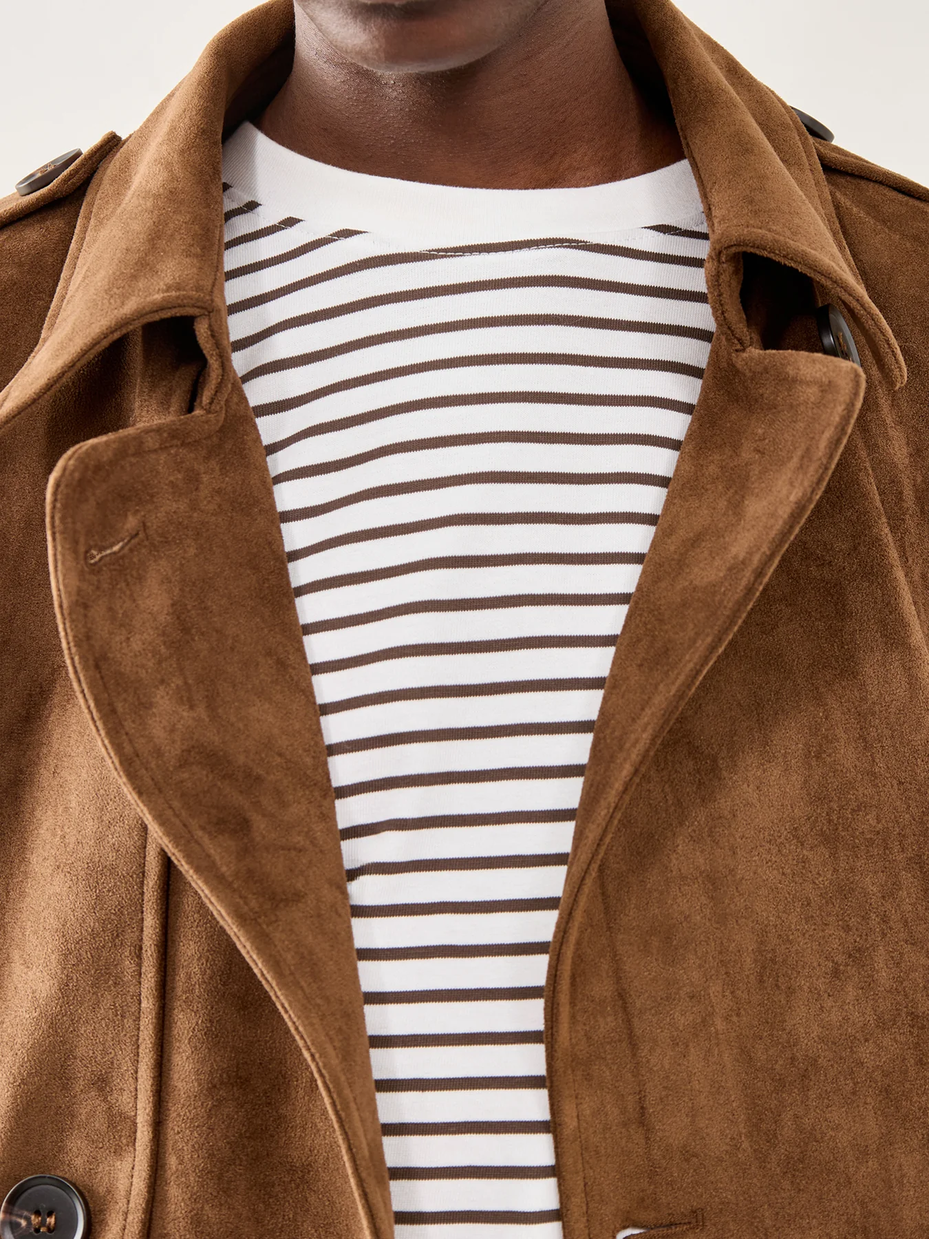 Essential Striped Boxy Tee Ecru Black - Image 4