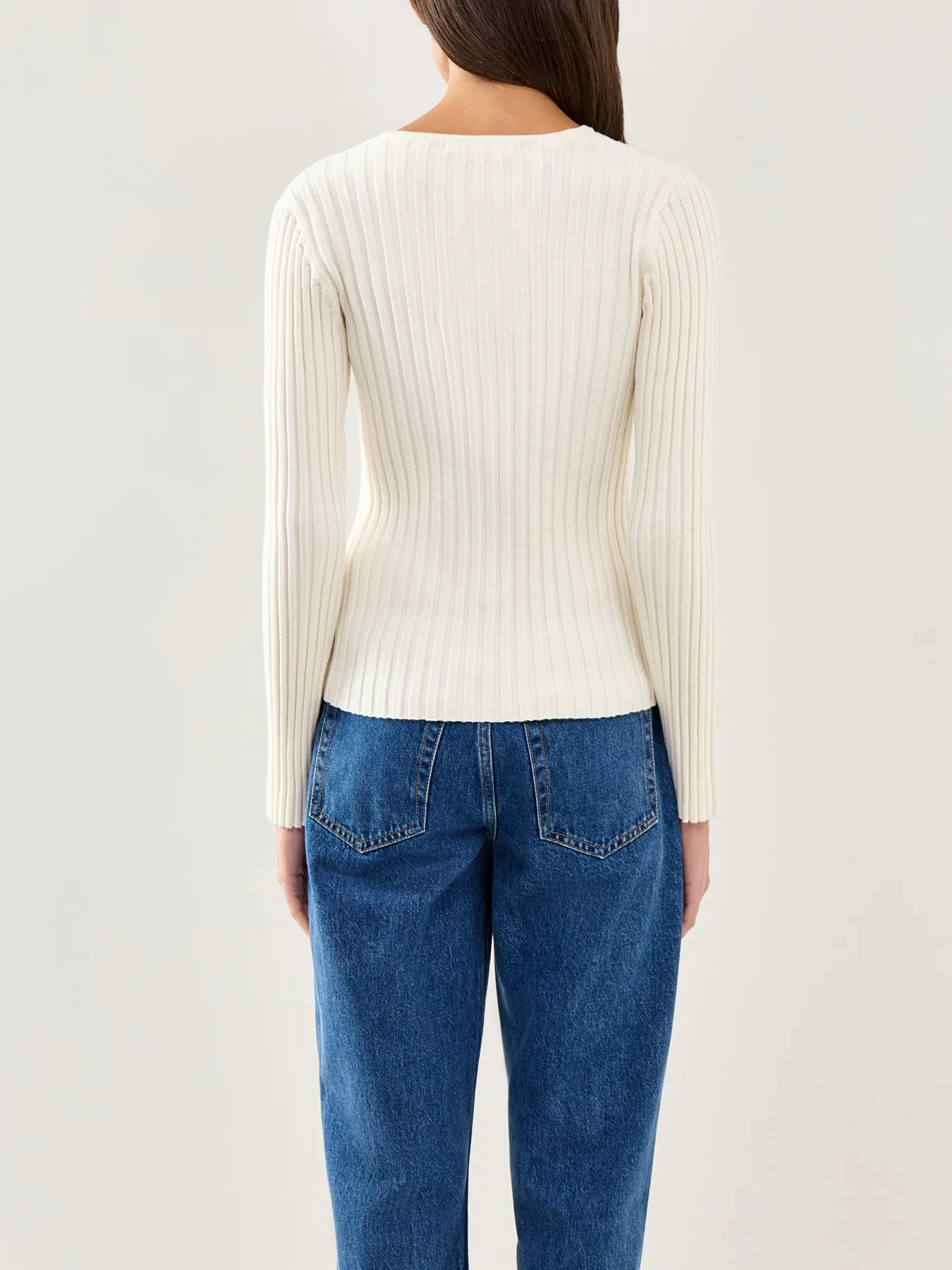 Helen Knit Button Top Beige - Image 5