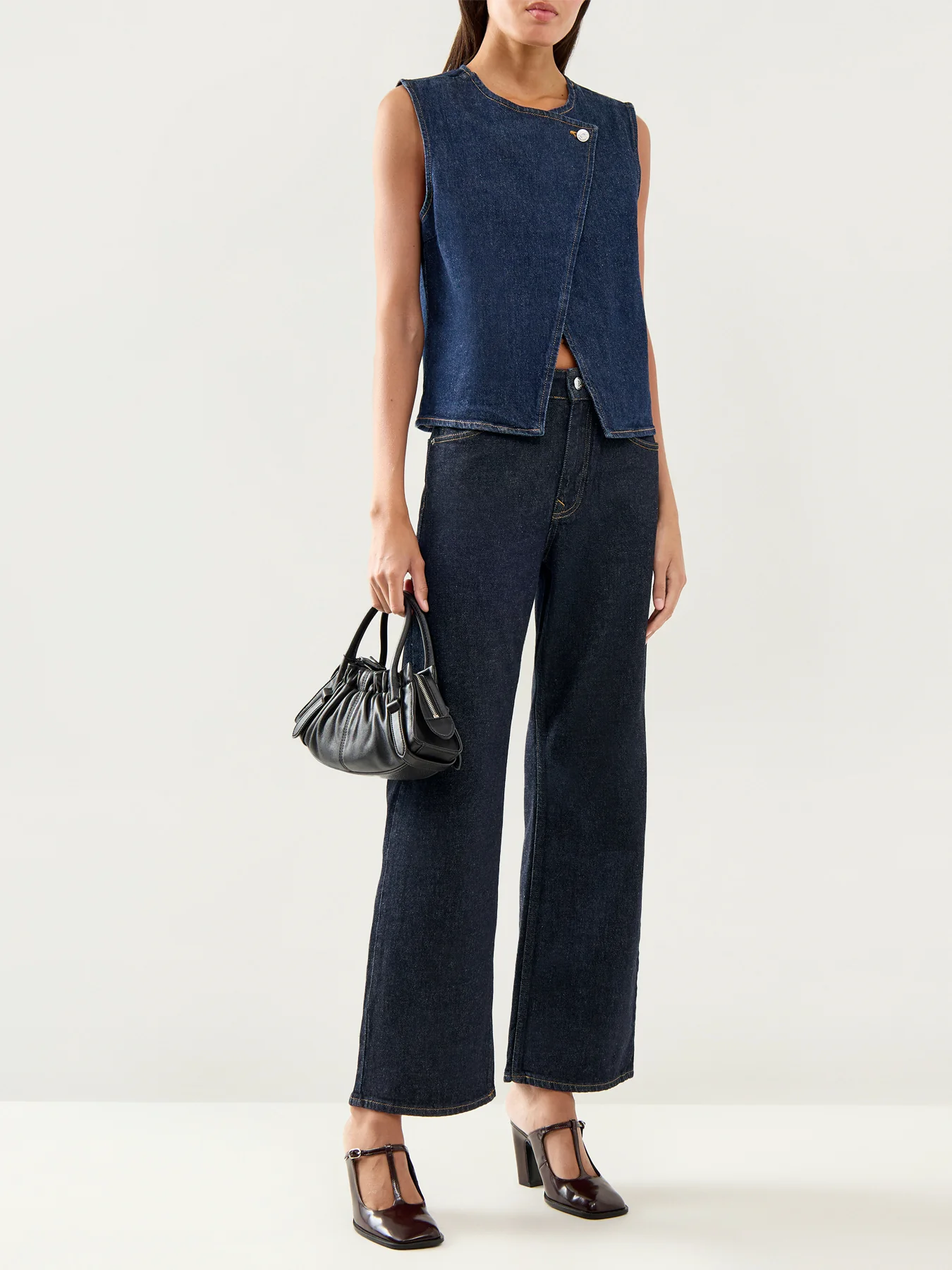 Vida Kori Denim Vest Blue - Image 2
