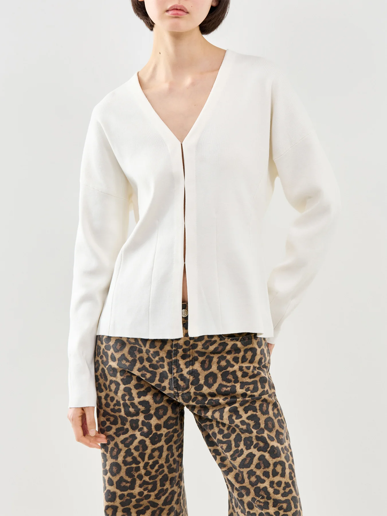 nemone Waisted Cardigan Cream - Image 4