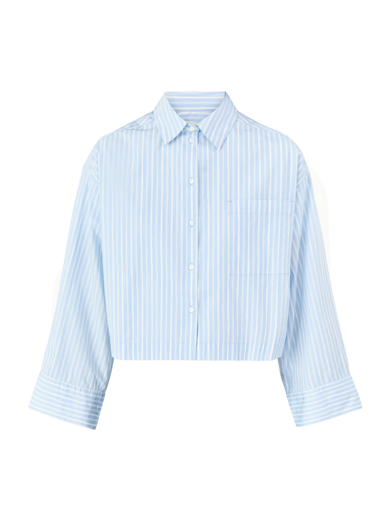 Cropped Boxy Shirt Blue