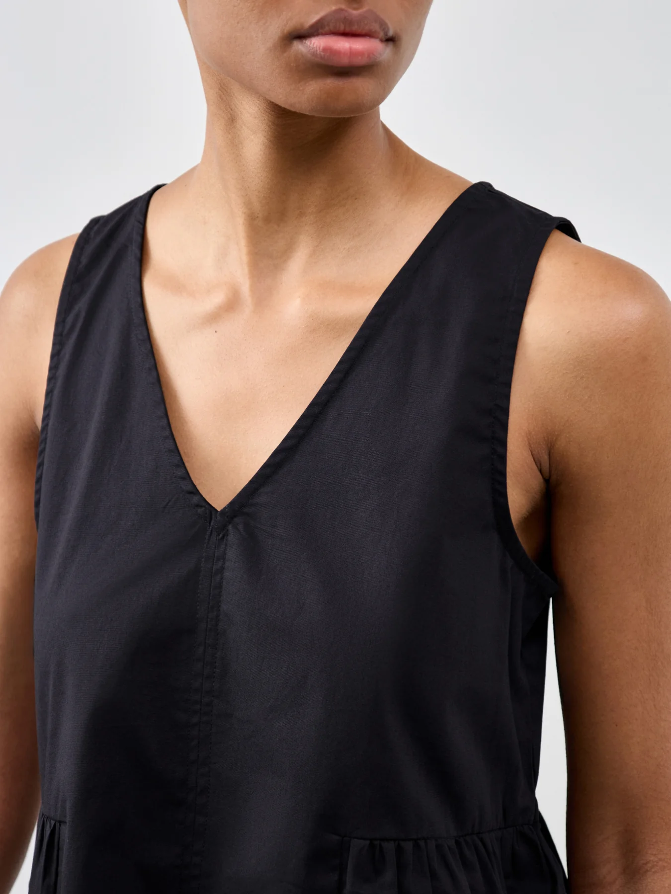 Blair Sleeveless Peplum Top Black - Image 3