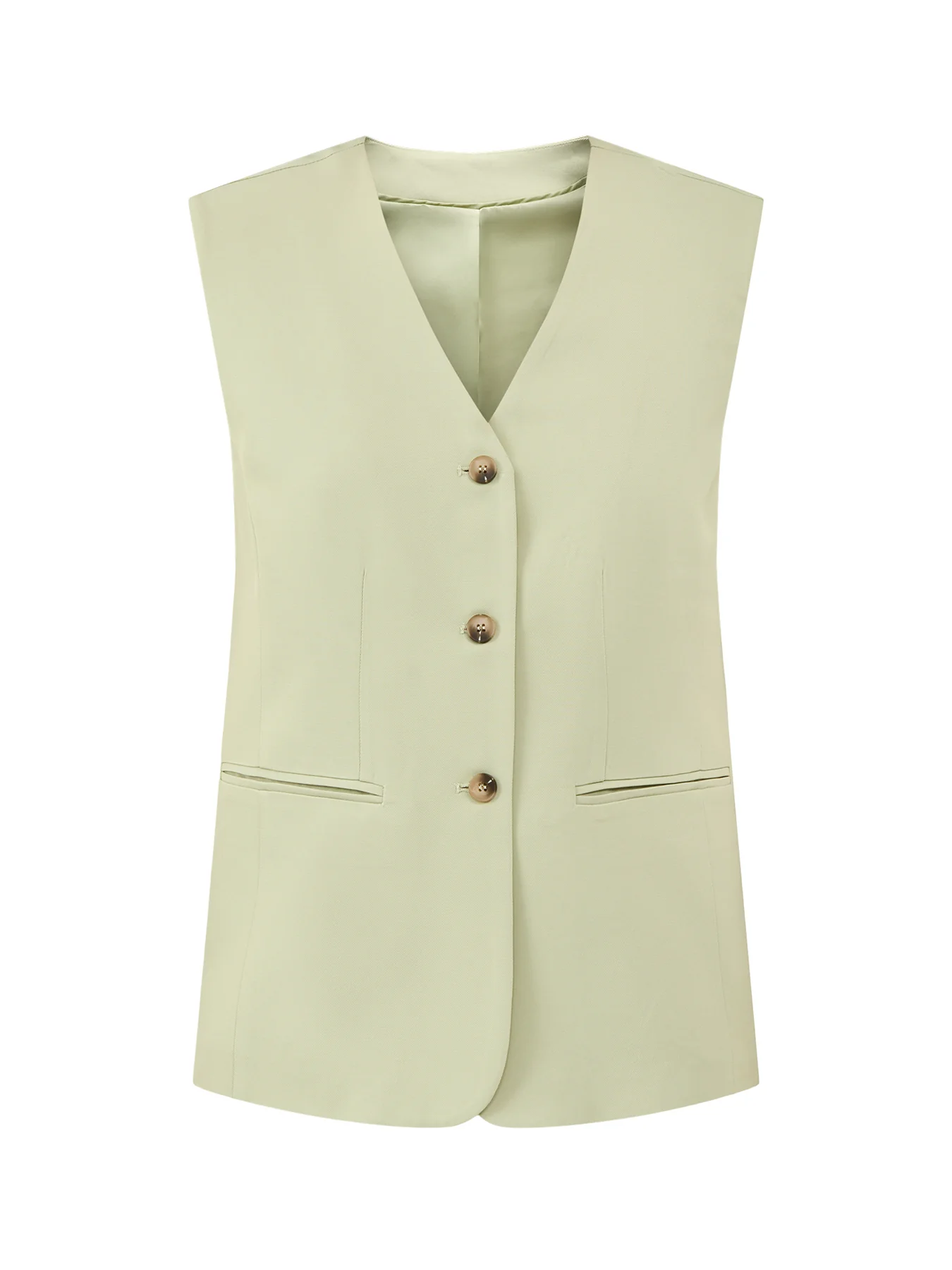 SLFELLIE Tailored Waistcoat Vest Green