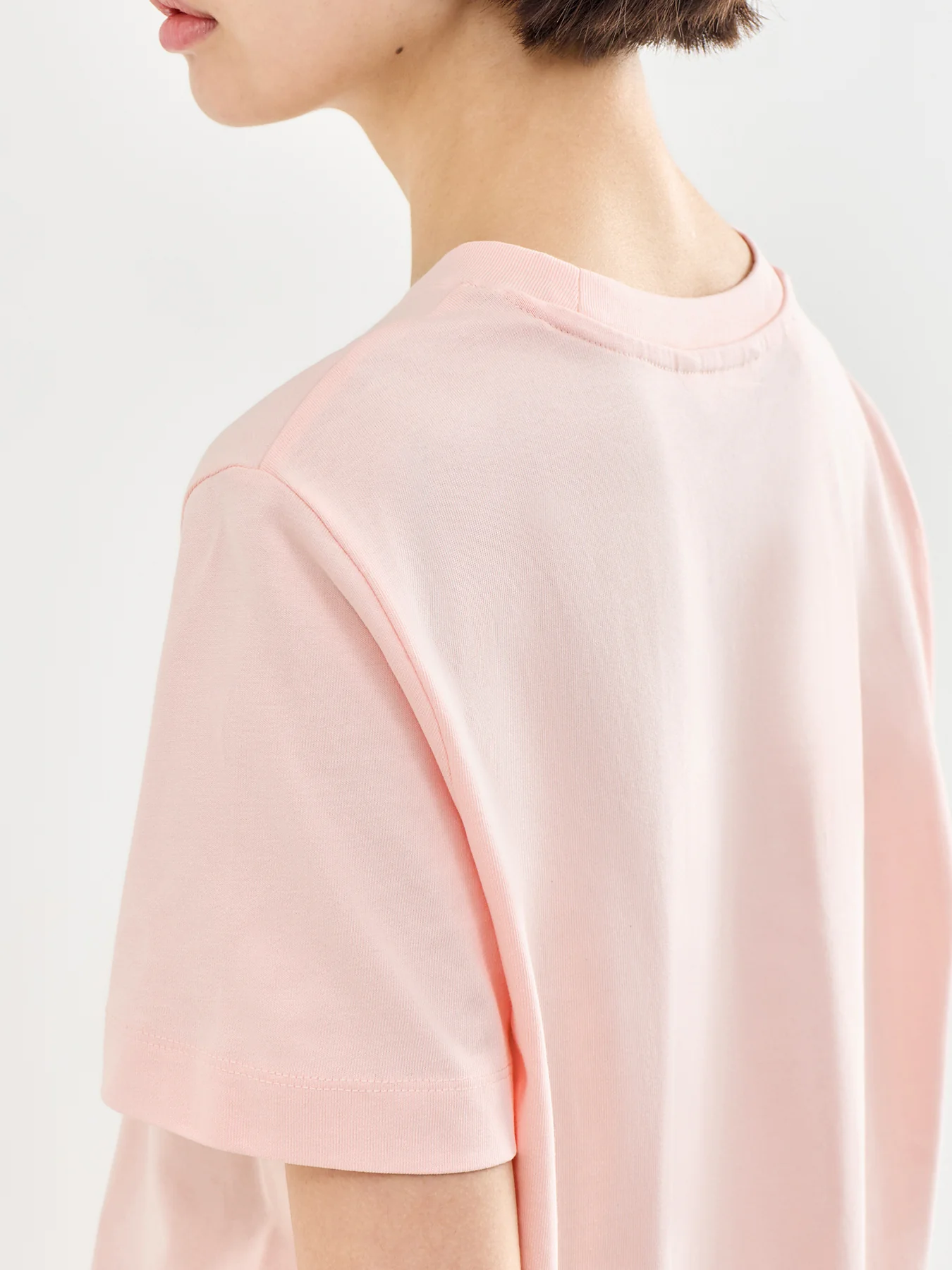 Essential Boxy Organic Cotton T-Shirt Pink - Image 3