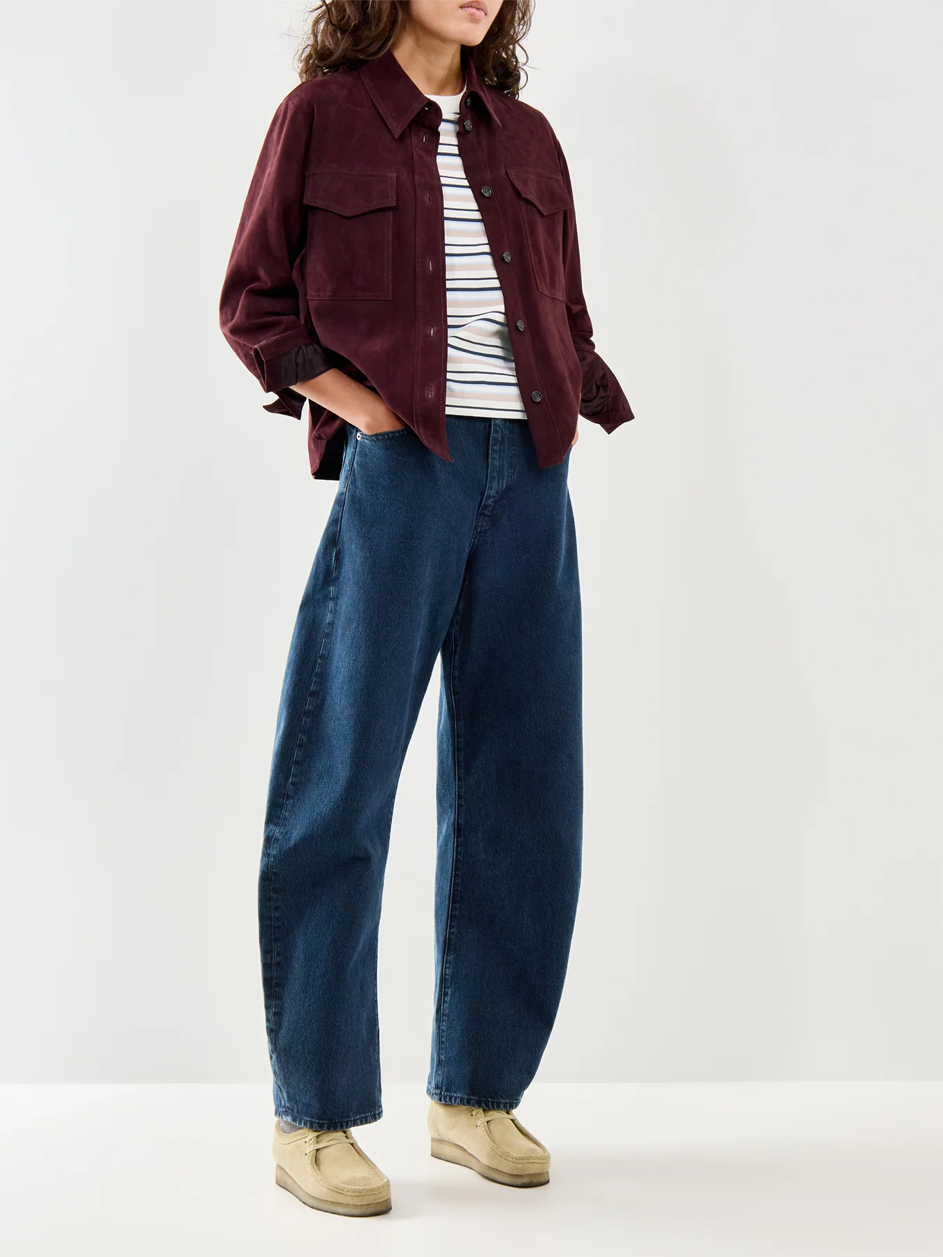 Essential Striped Boxy T-Shirt Blue - Image 2