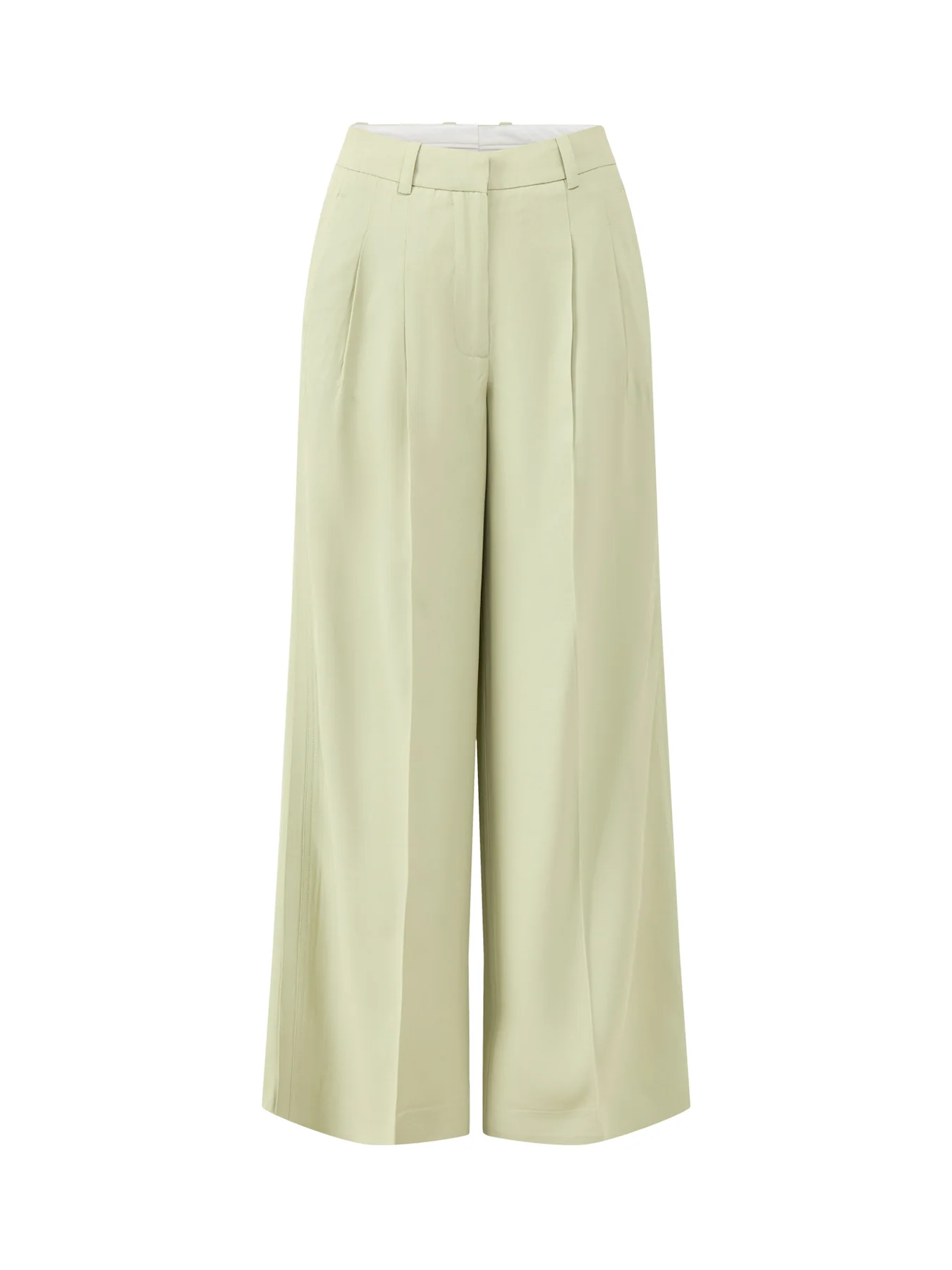 Extra Wide Ellie High Waisted Trousers Green