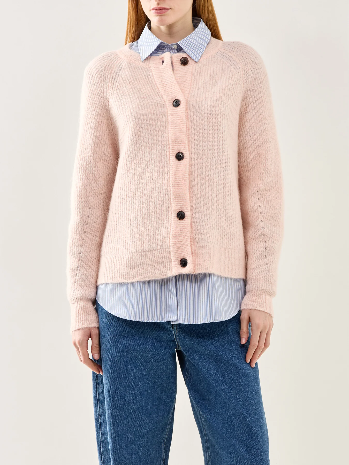 Lulu Long Sleeve Knit Short Cardigan Pink - Image 4