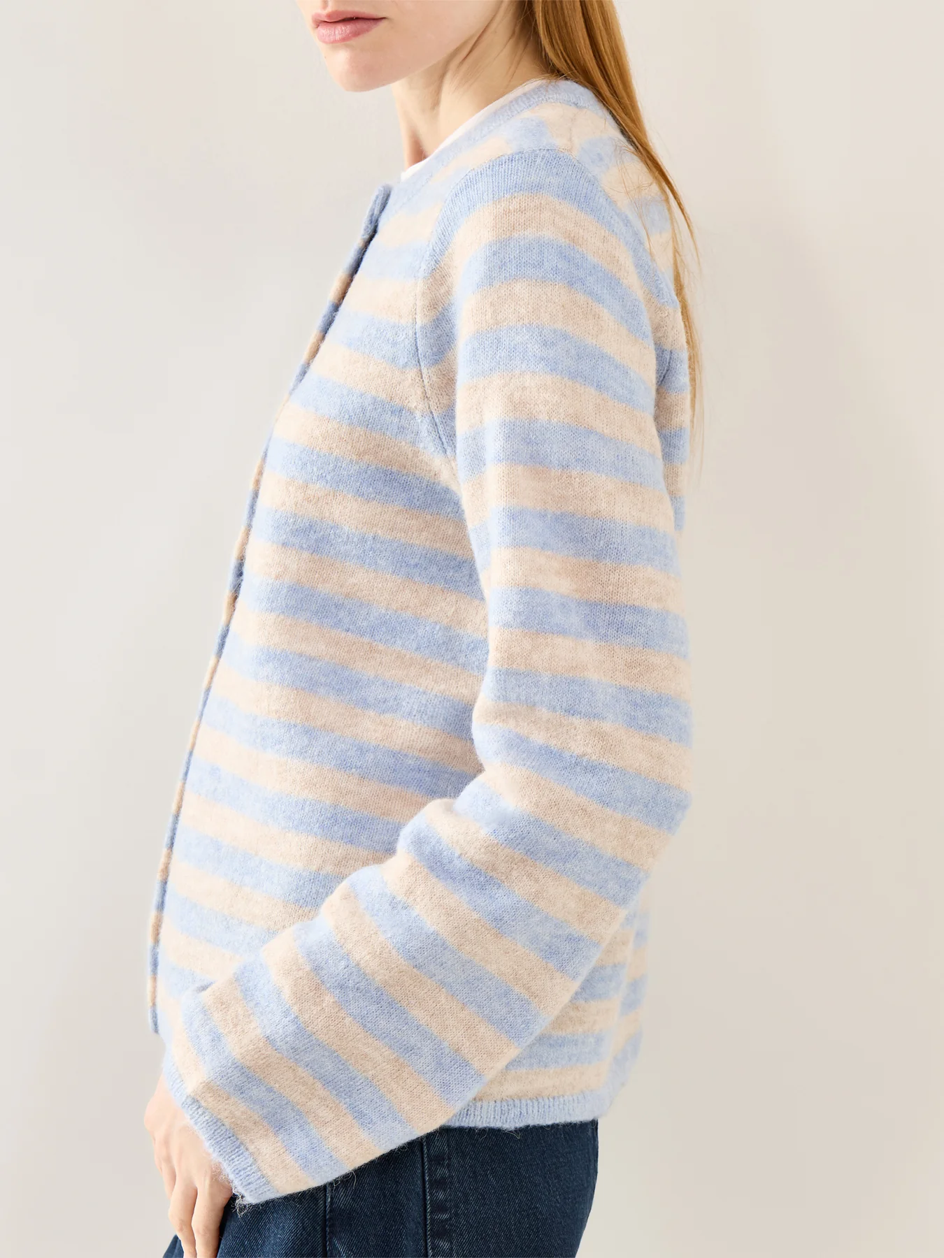 Lulu Long Sleeve Knit Cardigan Blue - Image 3