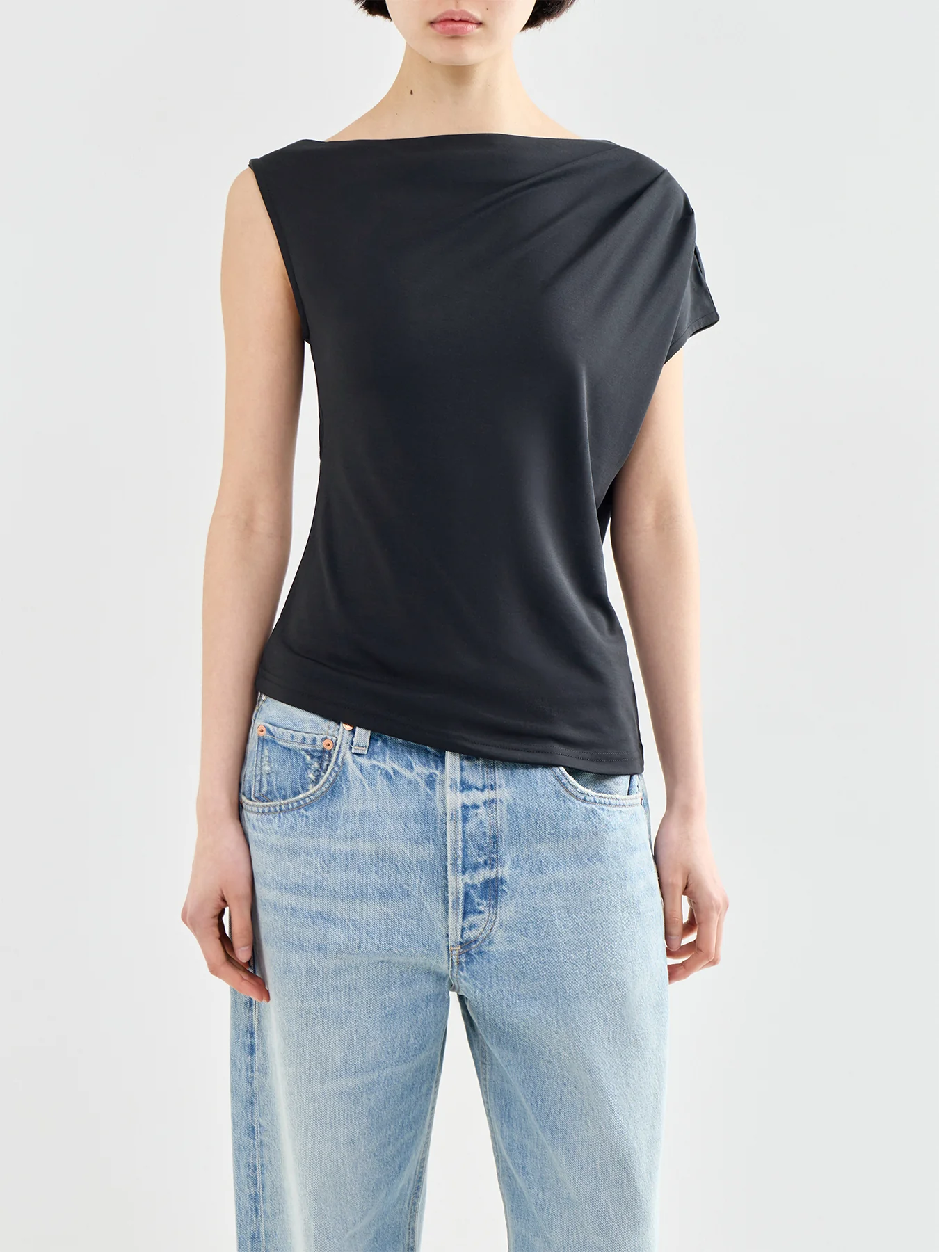Molly Short Sleeve Top Black - Image 4
