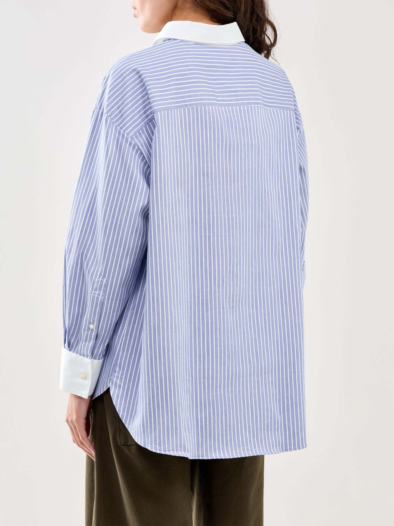 Romie Oversized Long Sleeve Shirt Blue - Image 5