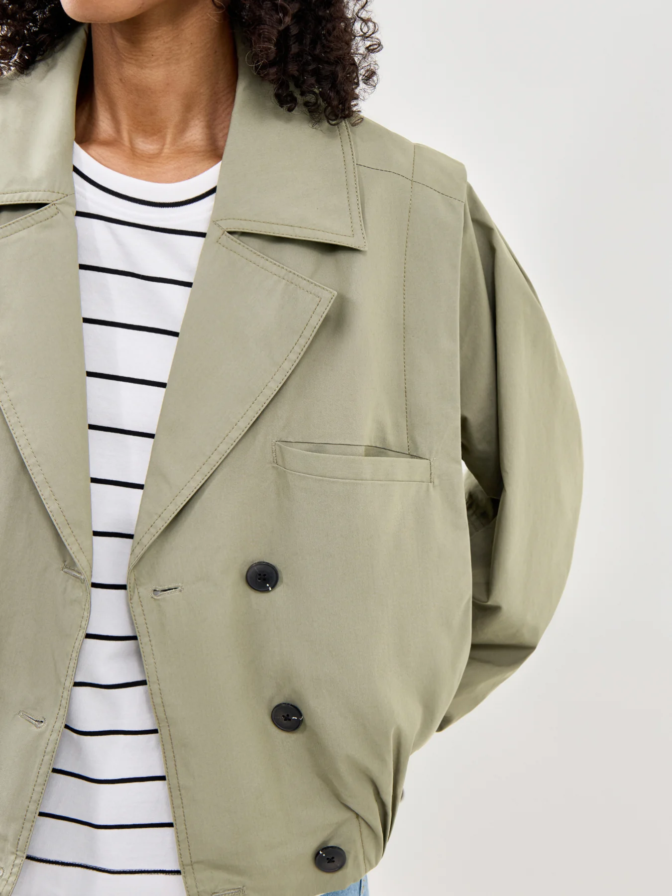 Casual Bomber Jacket Green - Image 3