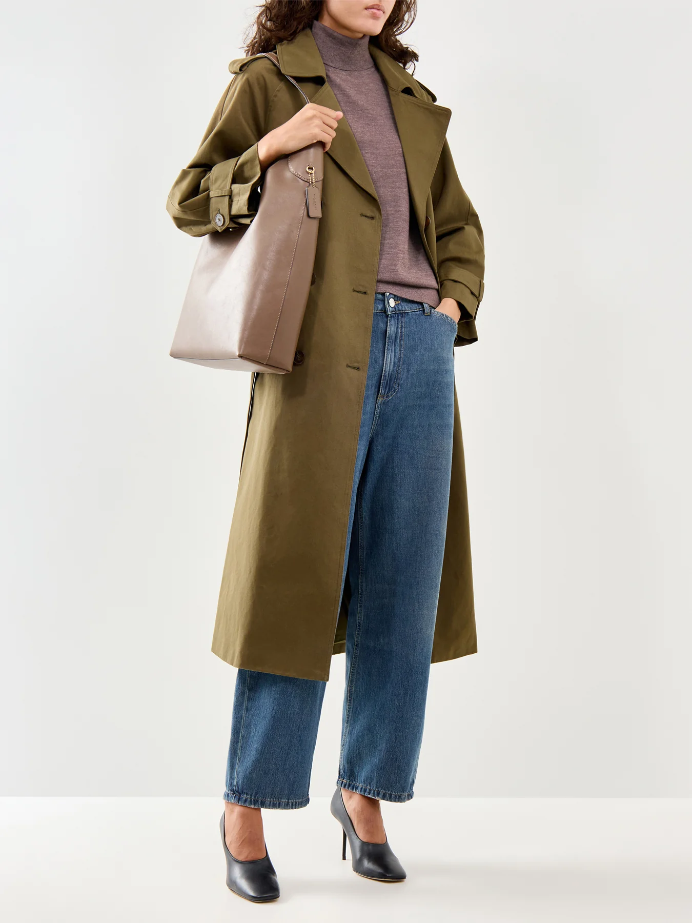 Roll Neck Knit Brown - Image 2