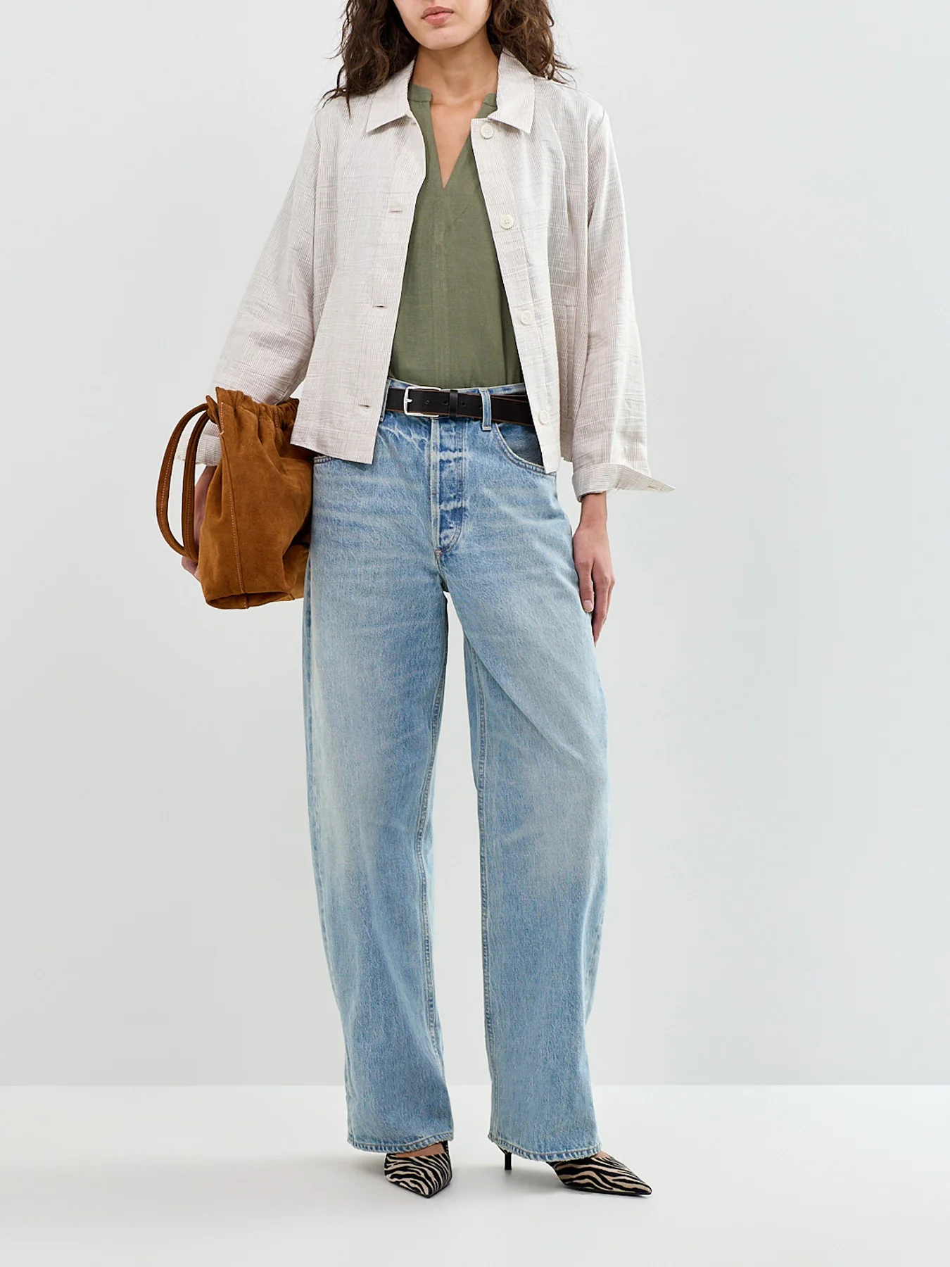 SLFVIVA 2/4 V-NECK LINEN BLEND TOP NOOS - Image 2