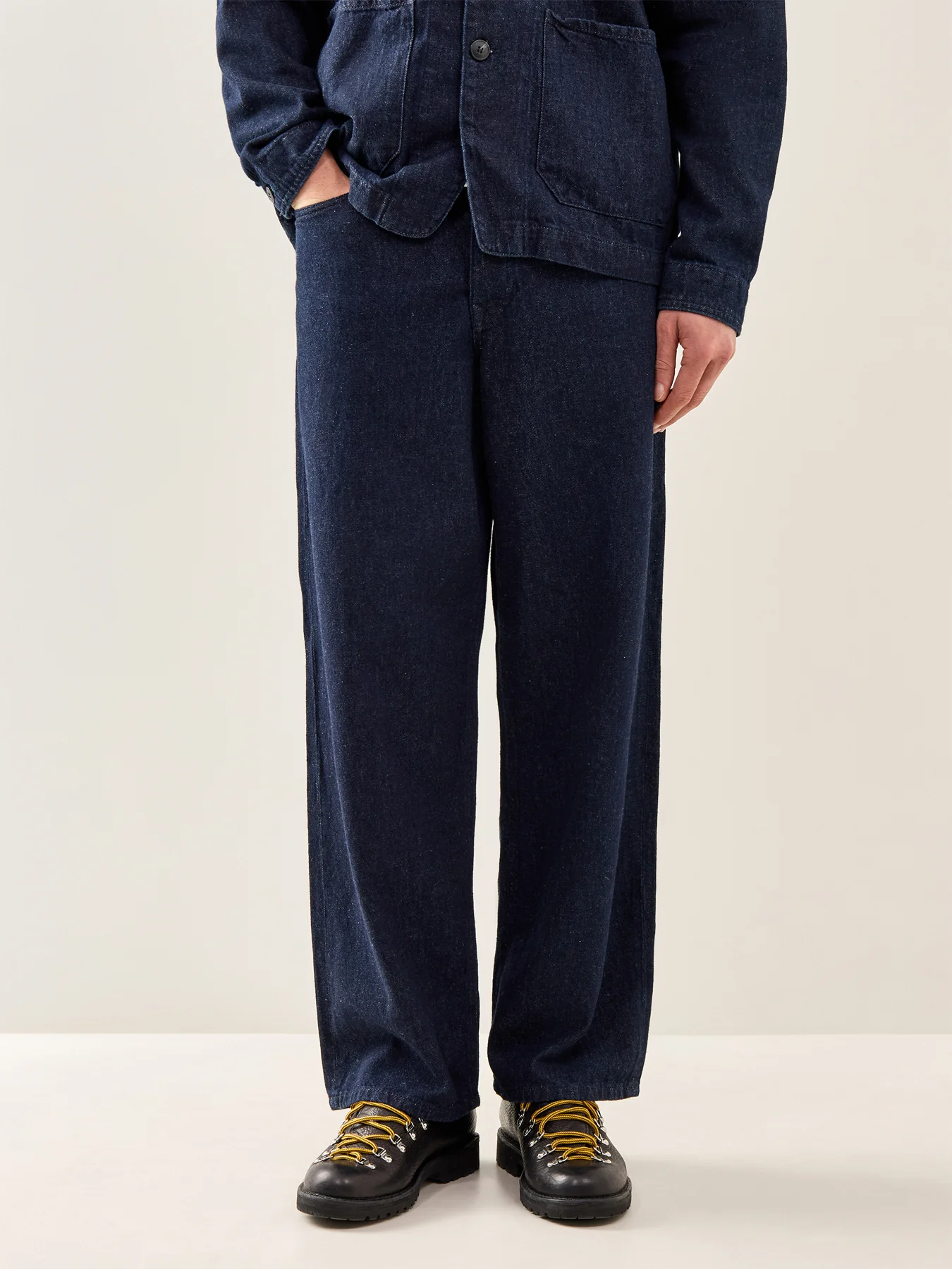 Landon Wide Fit Jeans Dark Blue Denim - Image 4
