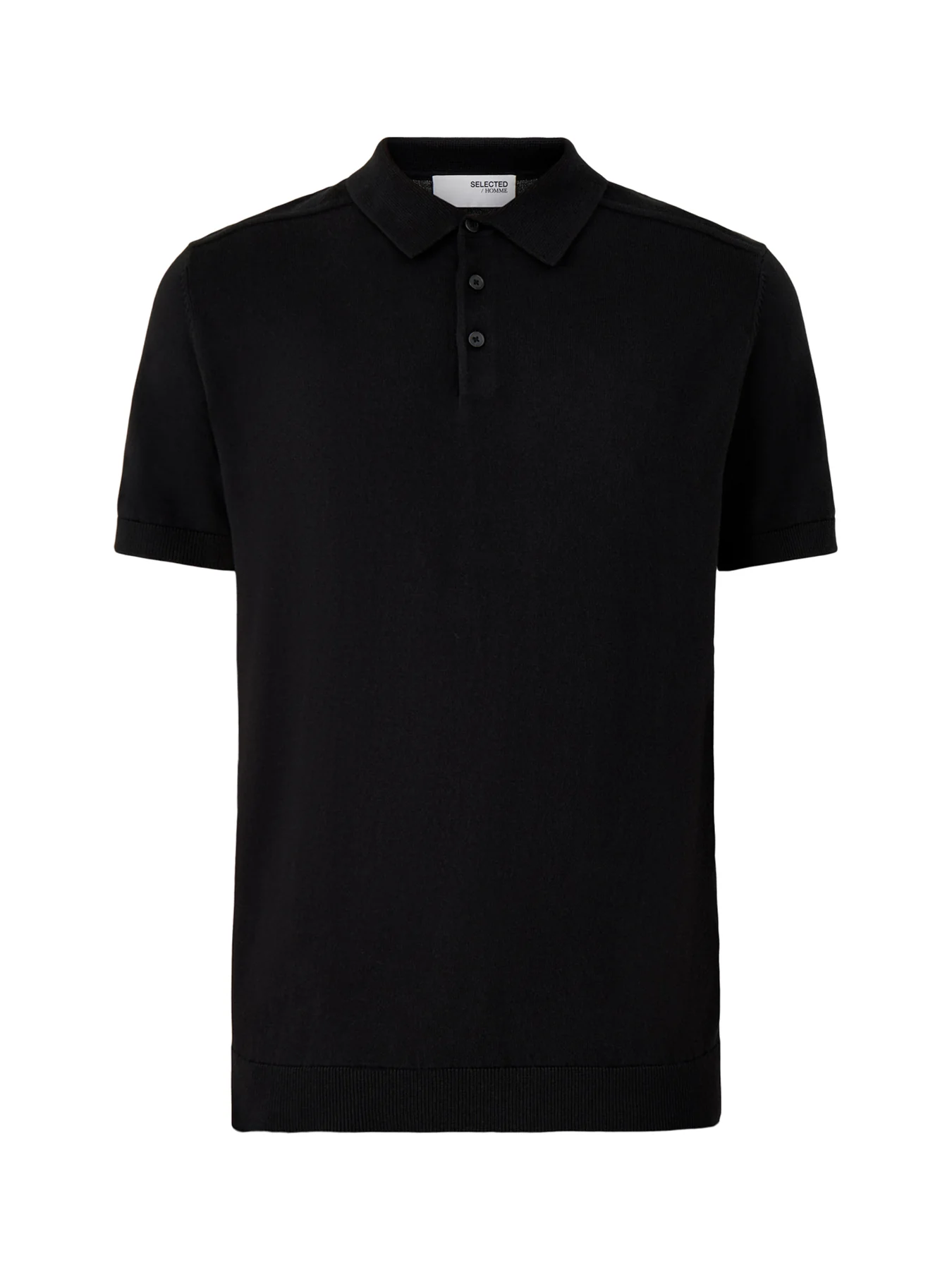Short Sleeves Knitwear Polo Black