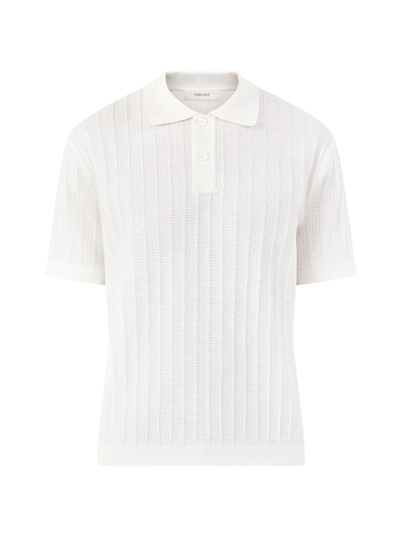 Knit Polo Shirt Cream