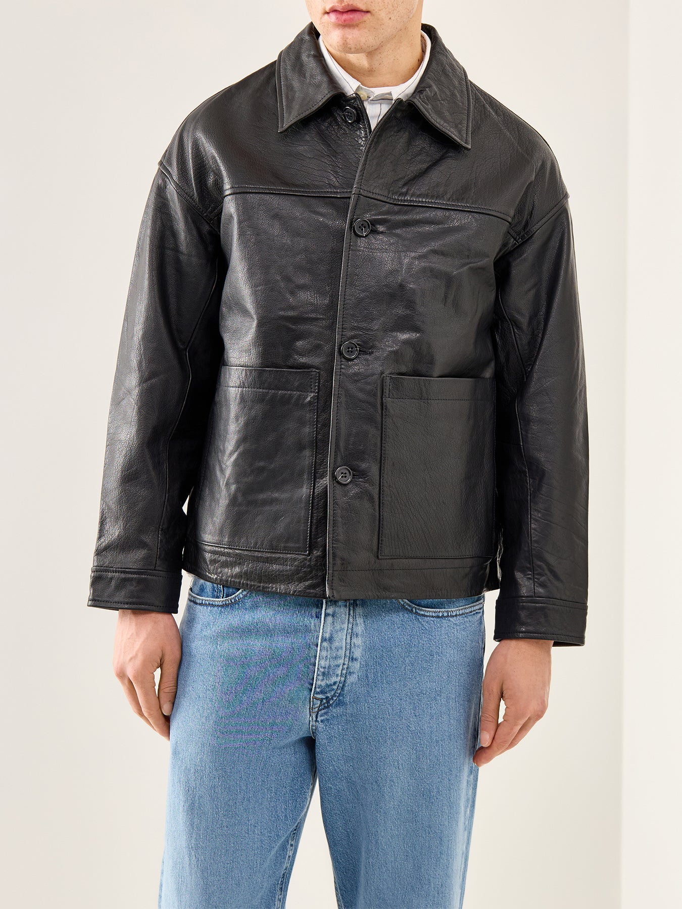Marc Leather Jacket Black - Image 4