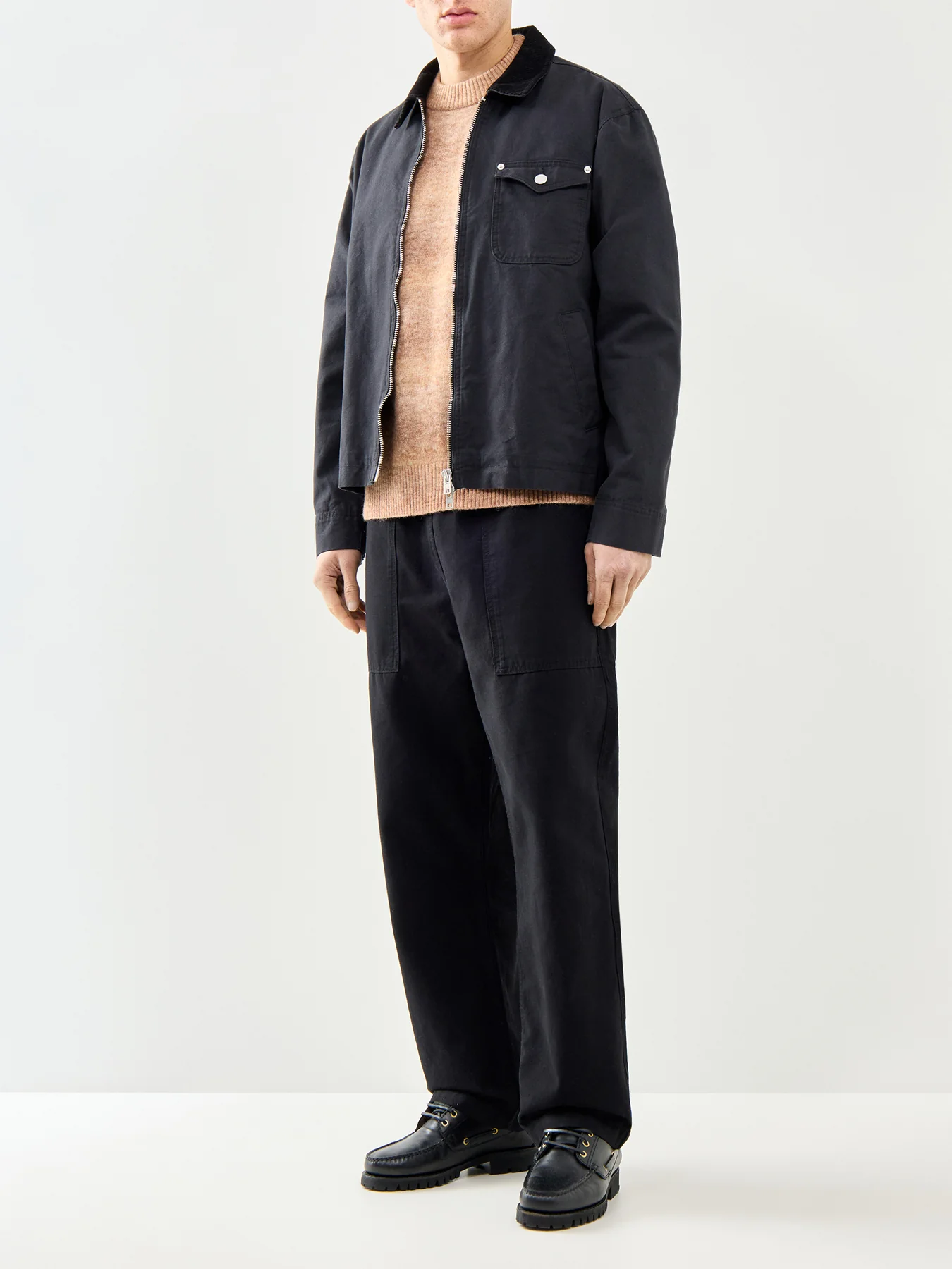 Space Dyed Crew Neck Sweater Brown - Image 2