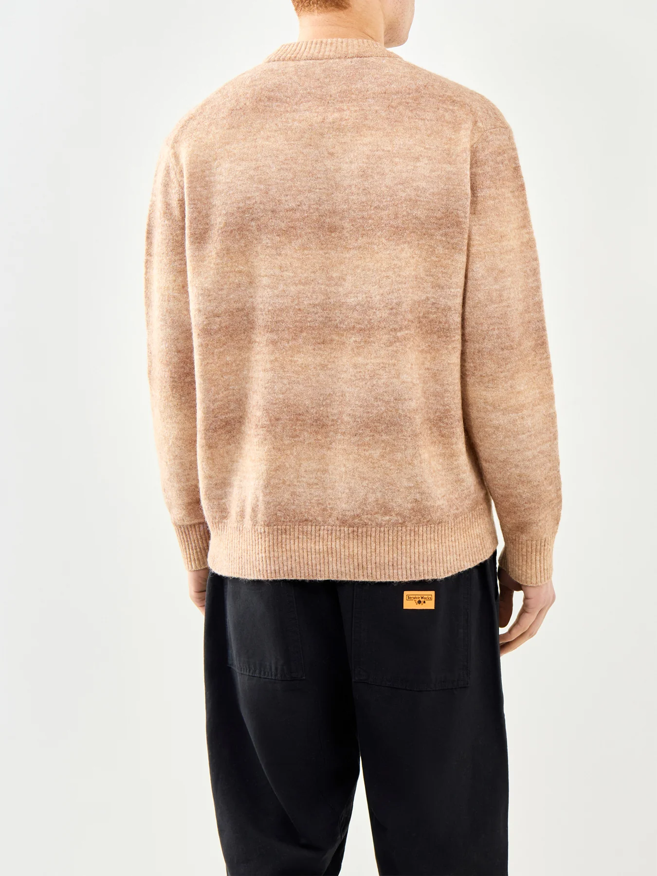 Space Dyed Crew Neck Sweater Brown - Image 5