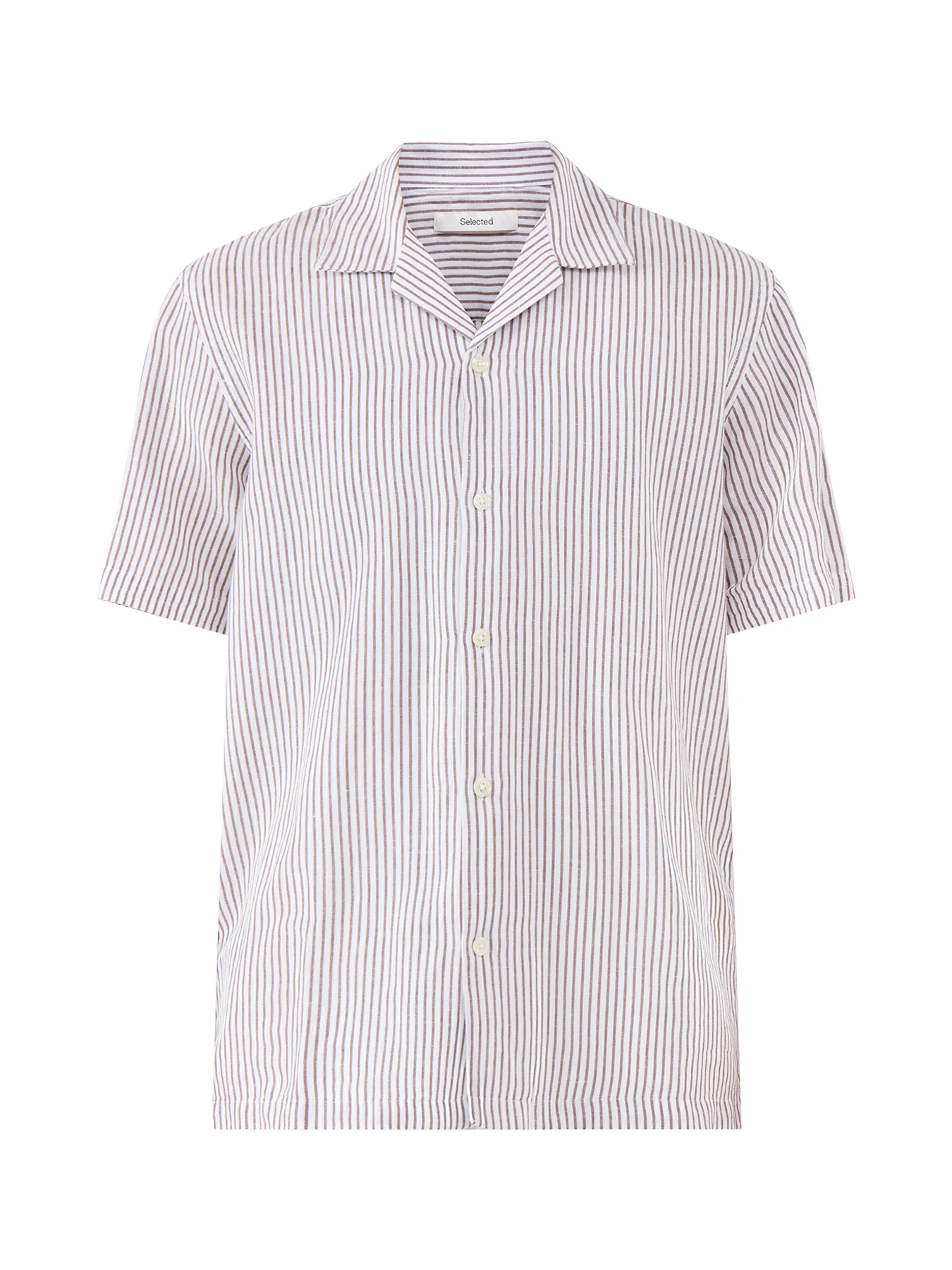 Slhregclay Linen Blend Ss Shirt Resort